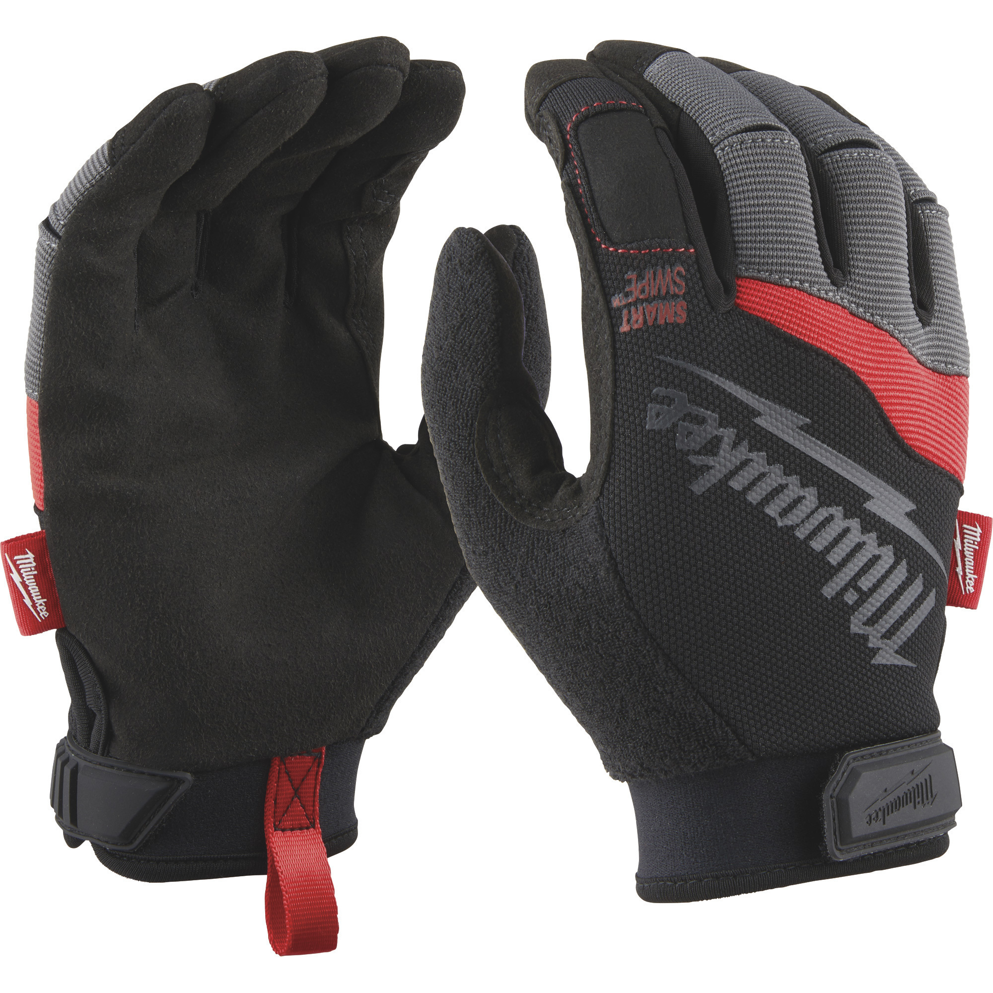 Milwaukee Men's Performance Work Gloves, Black/Gray/Red, Large, Model 48-22-8722