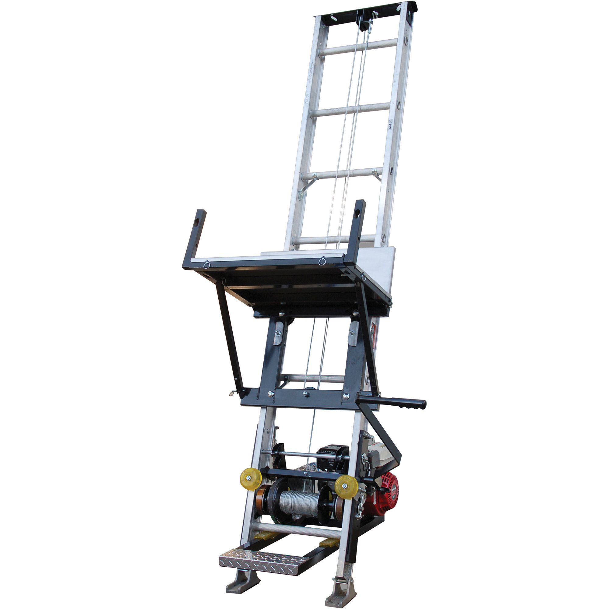 RoofZone Platform Hoist with Lifan Gas Engine 400 â 28ft. Lift, 400-Lb. Capacity, Model 60043