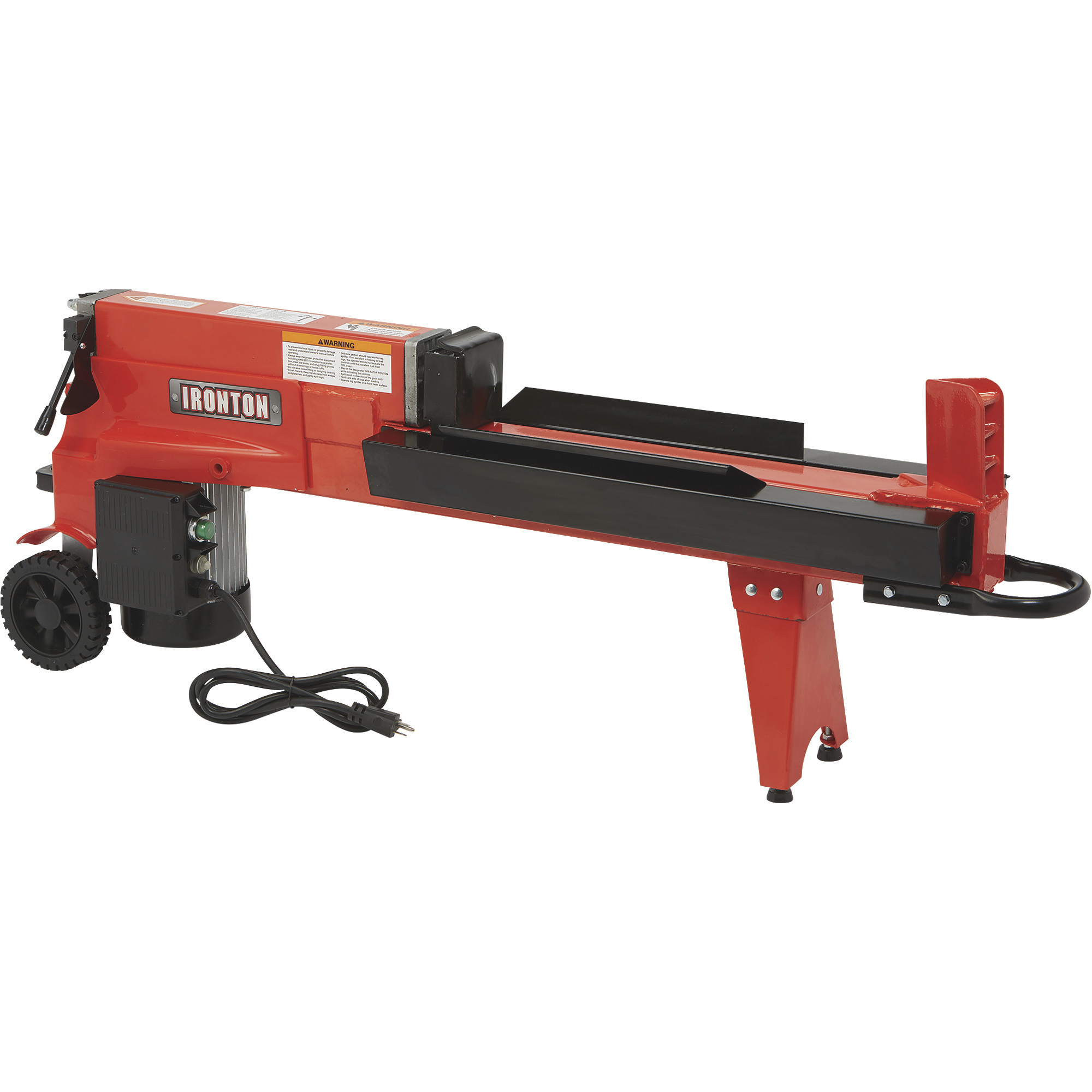 Ironton Horizontal Electric Log Splitter, 5-Ton, 15 Amp, 120V Motor