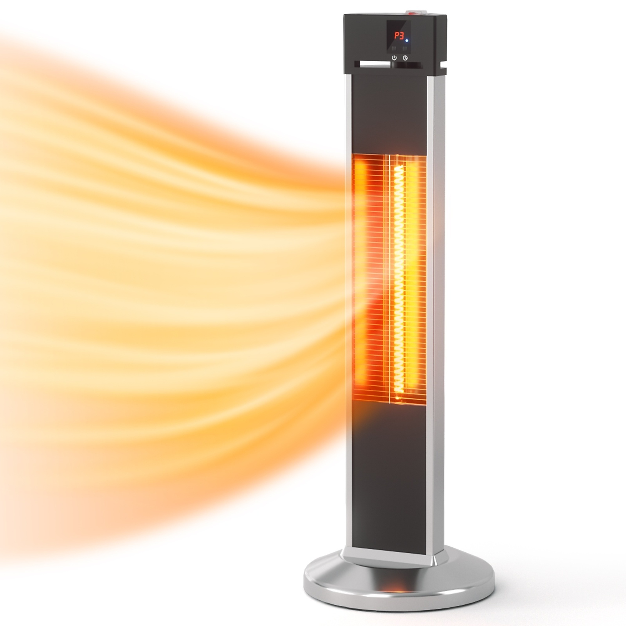 1500 -Watt Mica panel Tower Indoor Electric Space Heater with Thermostat with Remote