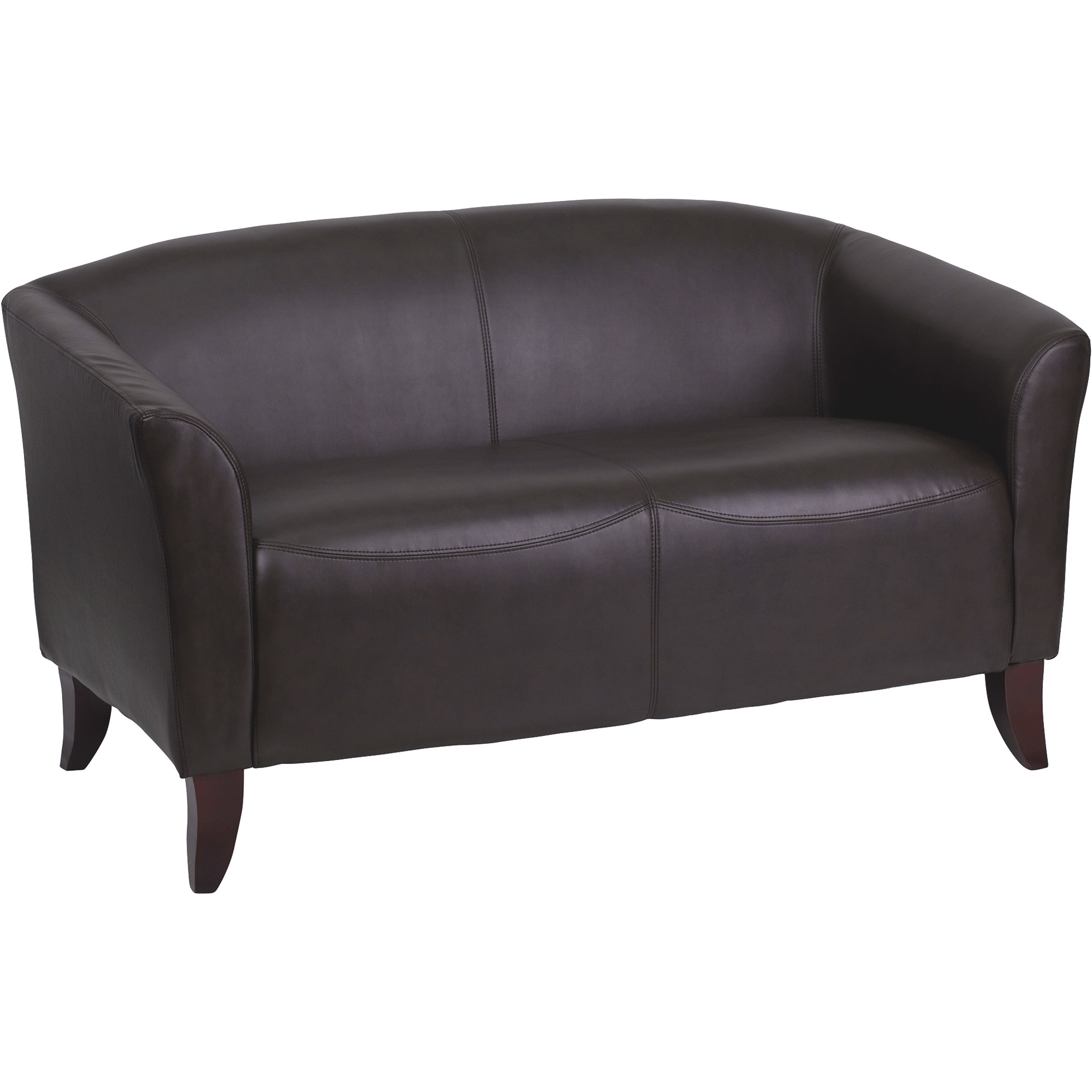 Imperial Leather Loveseat — Brown, Model - Flash Furniture 1112BN