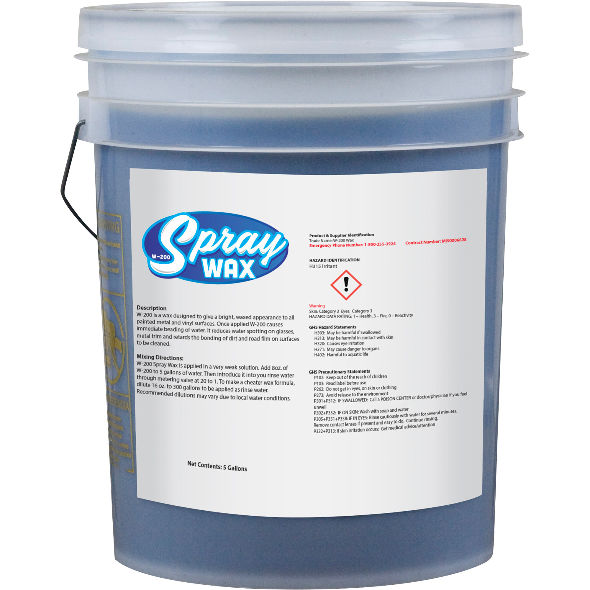 Delux Spray Wax Concentrateâ 5 Gallons, Model WW-200-05