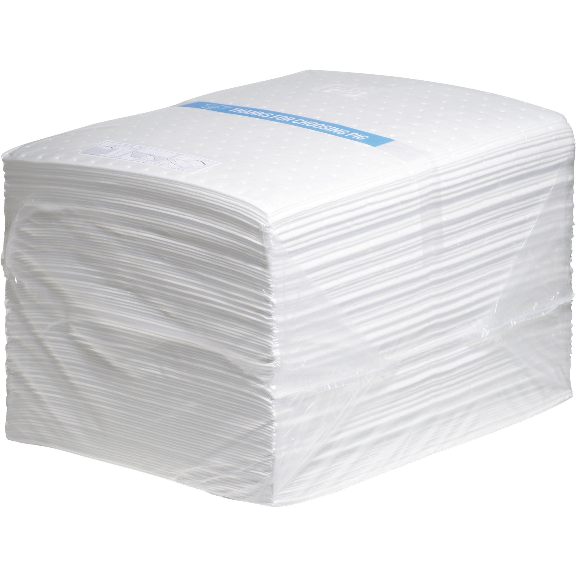 Oil-Only Heavyweight Absorbent Mat Pads — Bag of 100, 20Inch L x 15Inch W, Model - New Pig MAT403