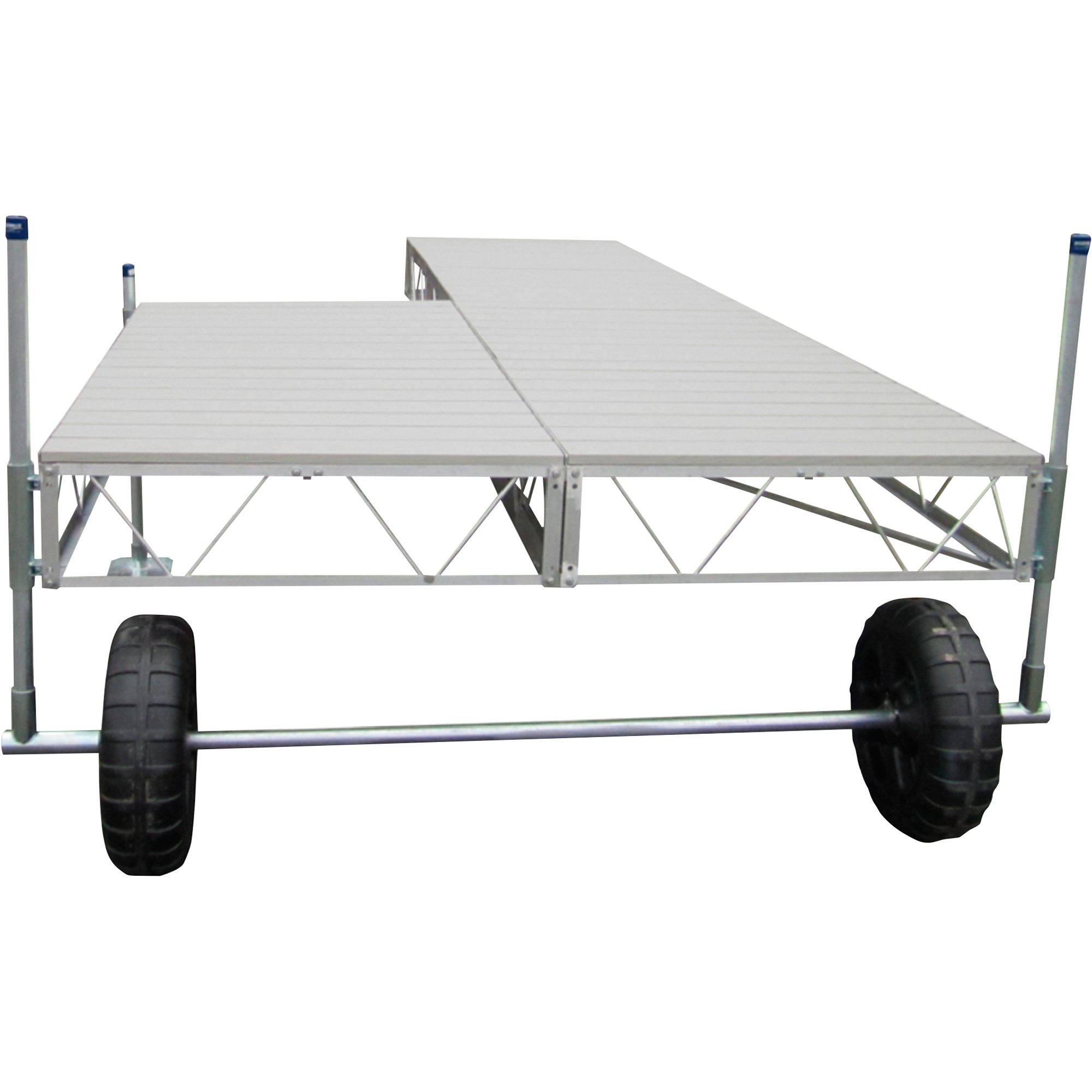 Patriot Docks 24ft. Patio Roll-In Dock â With Gray Aluminum Deck Panels, Model 10568