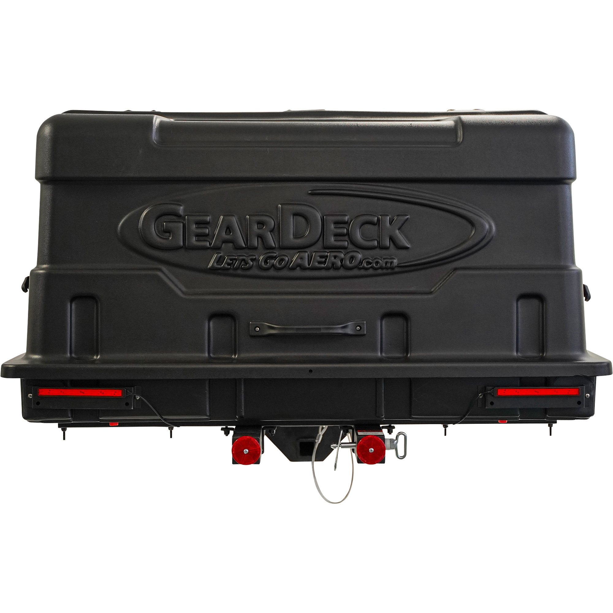 Let's Go Aero GearDeck Slideout Enclosed Poly Hitch Cargo Carrier, With LED Lights, 420-Lb. Capacity, Black, 48Inch x 25Inch x 27Inch, Model H00604