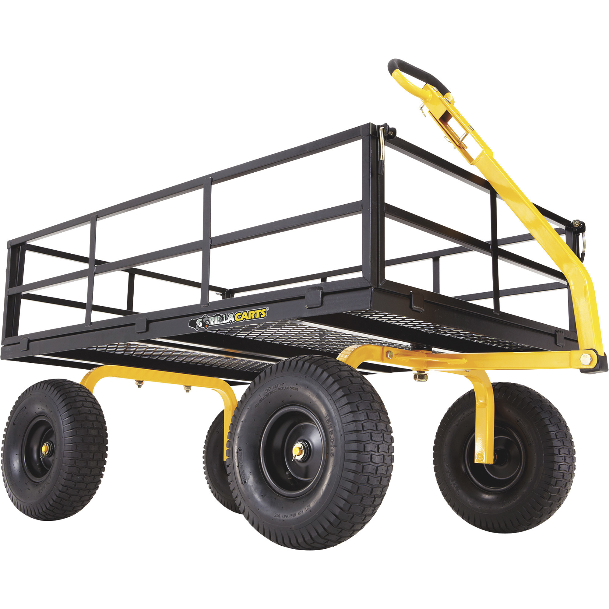 Gorilla Carts Heavy-Duty Steel Utility Cart, 1400-Lb. Capacity, 12 Cu. Ft., Model GOR1400-COM