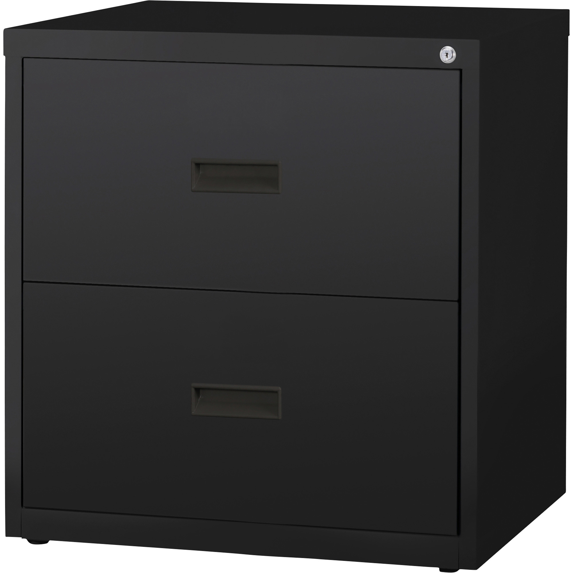 2-Drawer File Cabinet — Black, 30Inch W x 18 5/8Inch D x 52 1/2Inch H, Model - Hirsh Industries 14955