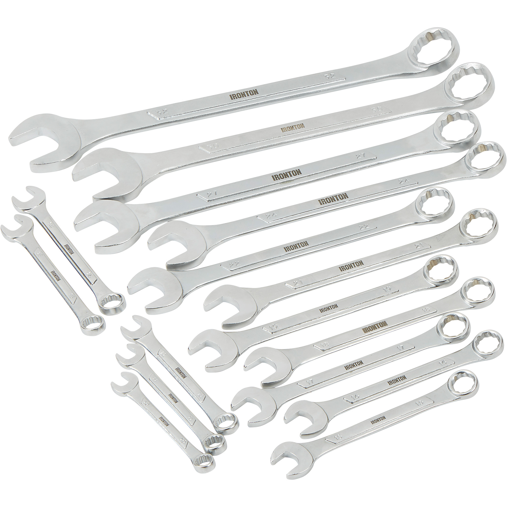 Ironton Combination Wrench Set â 16-Piece, Metric