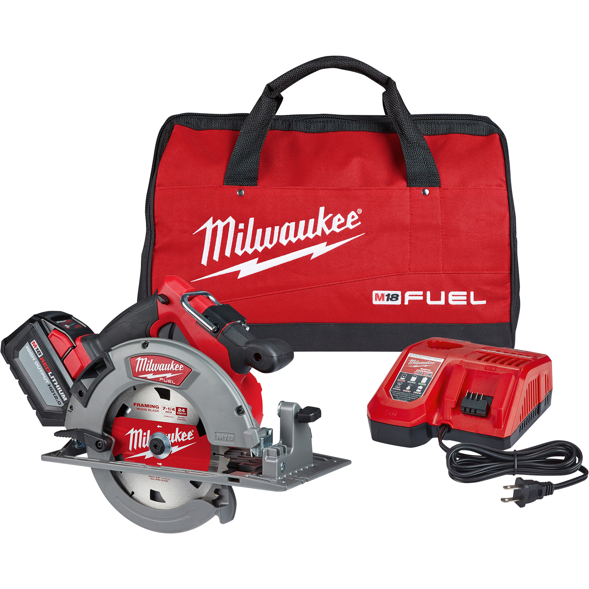 Milwaukee M18 FUEL Cordless Circular Saw Kit, 1 Battery, 7 1/4Inch, Model 2732-21HD