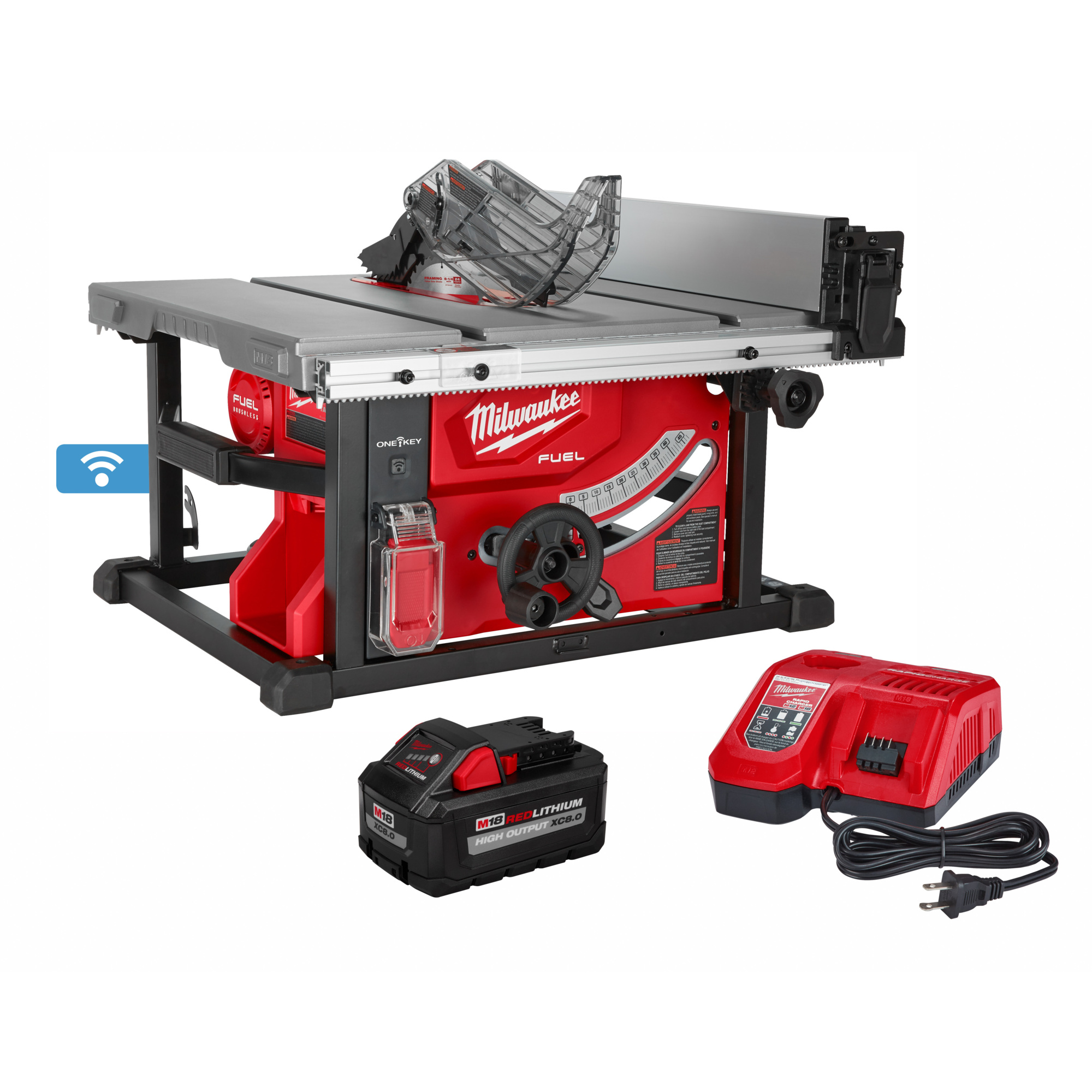 Milwaukee M18 FUEL Cordless 8 1/4Inch Table Saw Kit with One-Key, 1 Battery, Model 2736-21HD