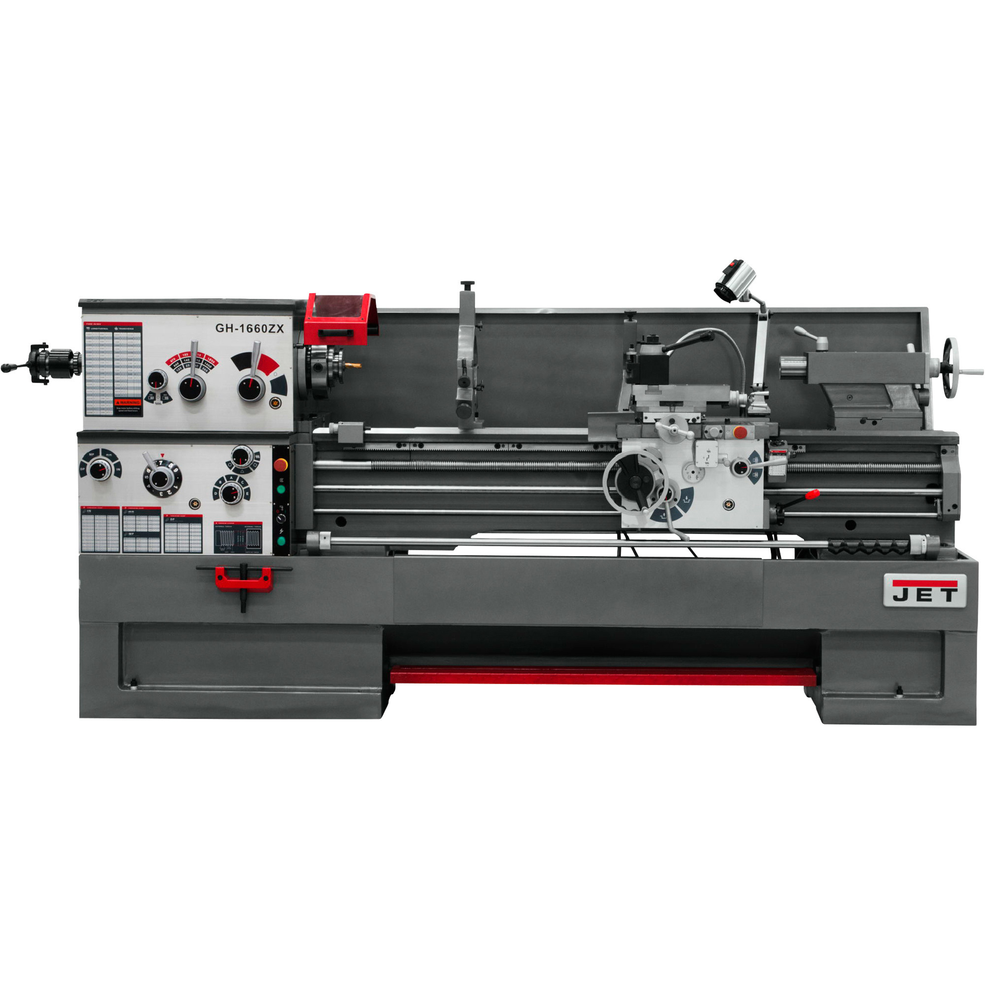 JET Gear Head 16 x 60 ZX Lathe with Taper Attachment and Collet Closer Installed -  321544