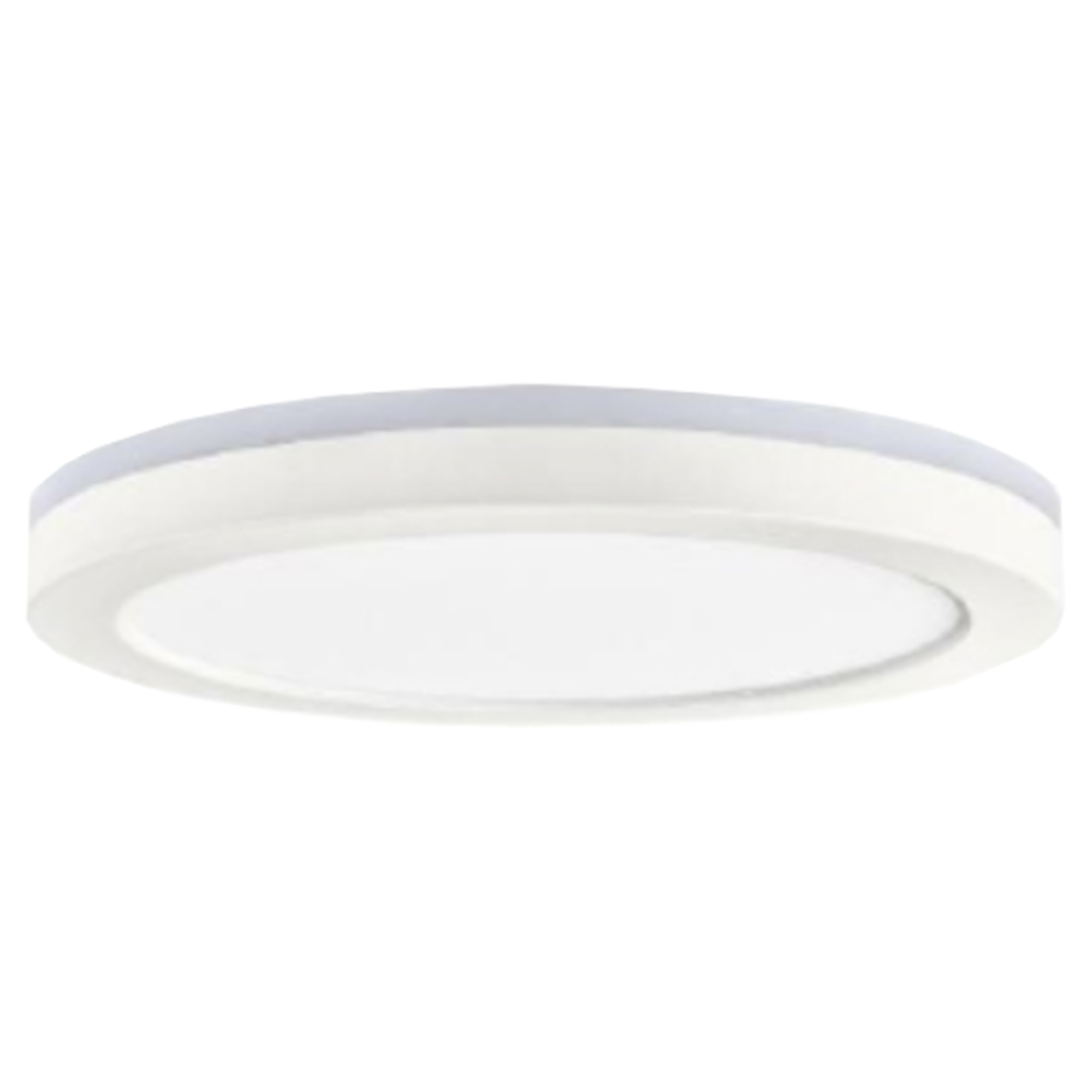 Commercial Electric 12in. Smart RGB + Tunable White LED Flush-Mount Ceiling Light, Wi-Fi Enabled, Hubspace, Matte White, Model# LCN3002LM-01 WH