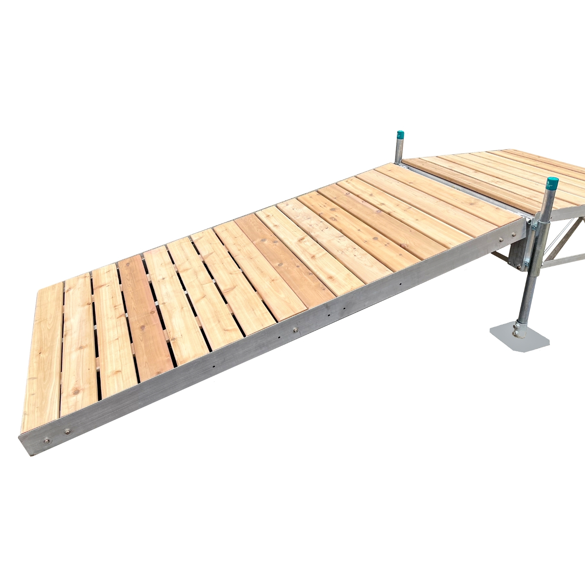 Patriot Docks 4'x8' Shore Ramp Kit for Truss Dock with Cedar Decking ...