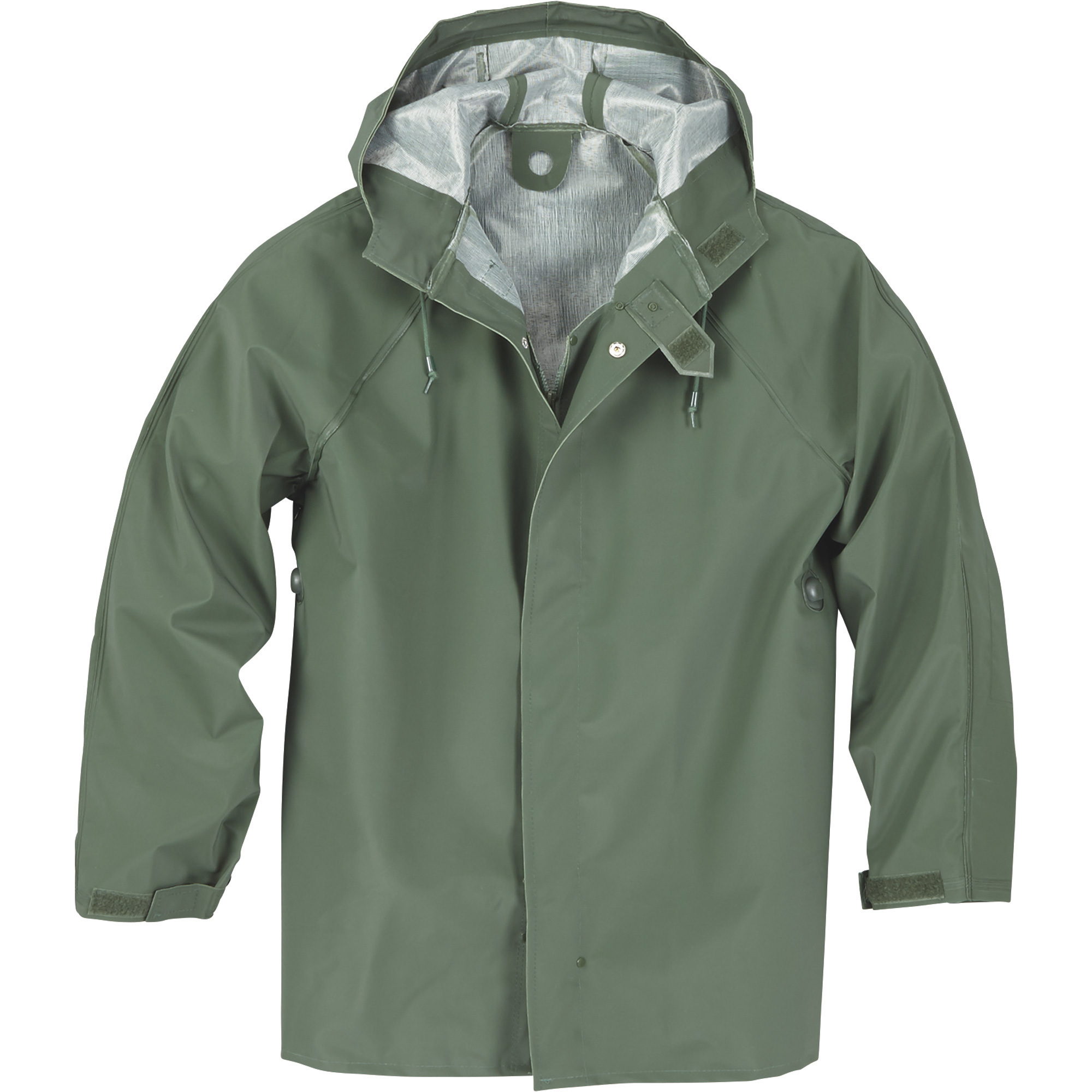 West Chester Men's Protective Gear 50mm PVC/Poly Rain Parka - Olive Green, Large, Model 44850/L