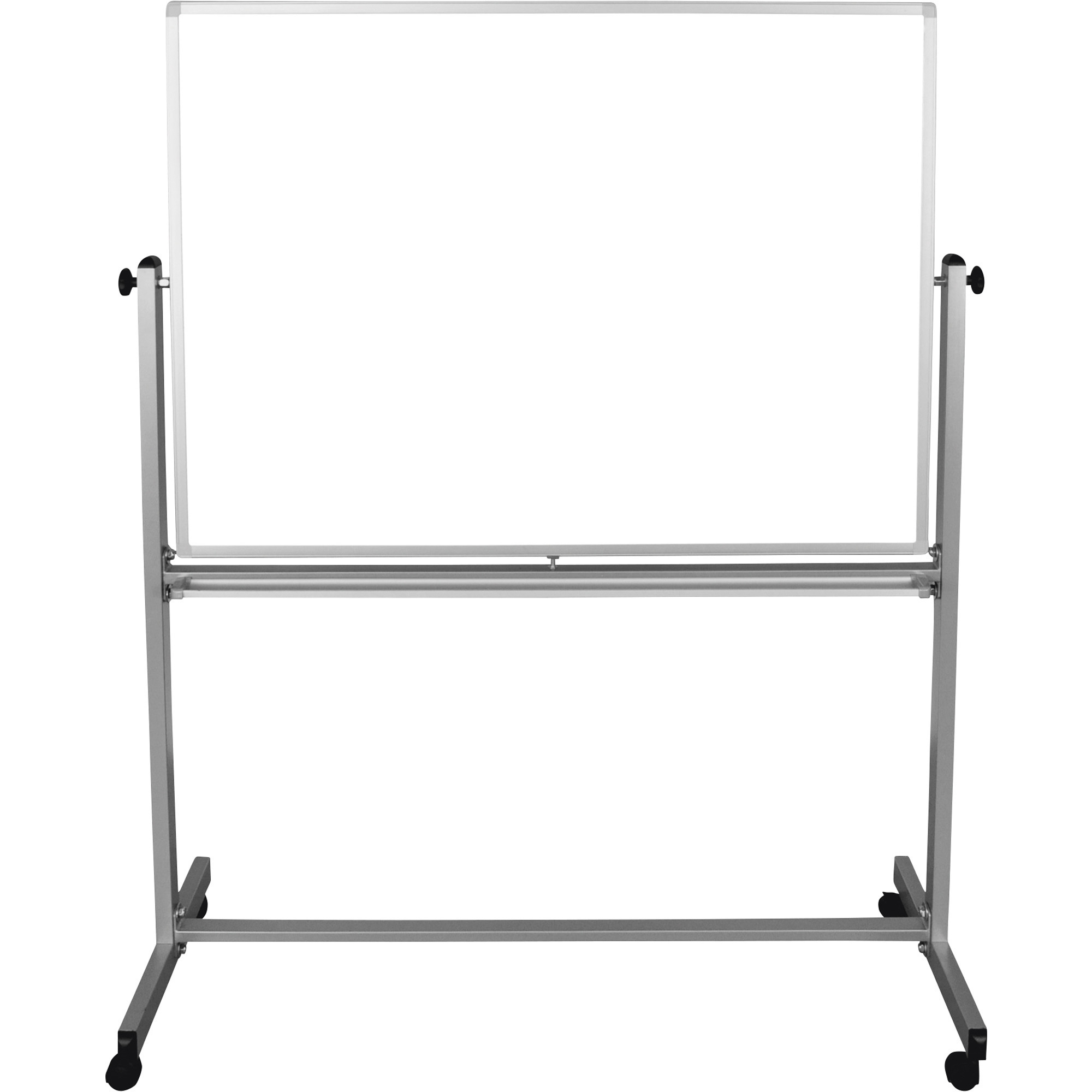 Double-Sided Whiteboard — Grey/White, 51 1/2Inch W x 20 1/2Inch D x 65 1/2Inch H, Model - Luxor MB4836WW