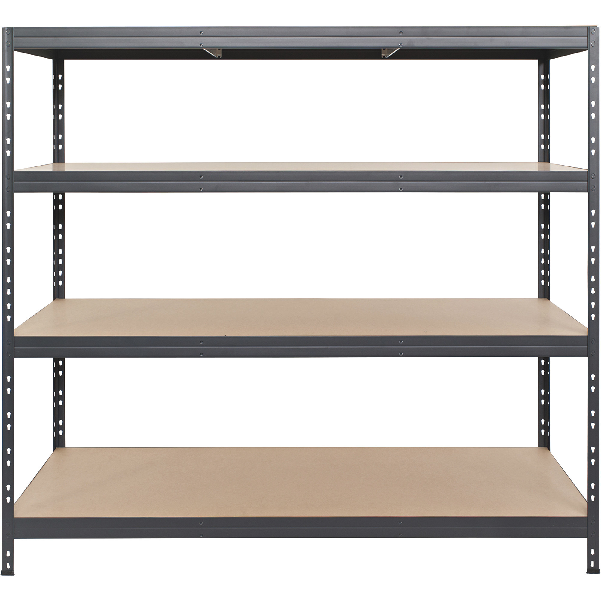 AR Shelving Fiberboard Deck Shelving â 4-Shelf Unit, 880-Lb. Capacity per Shelf, 71Inch W x 24Inch D x 71Inch H, Model TR18S406KHKFD9TG00