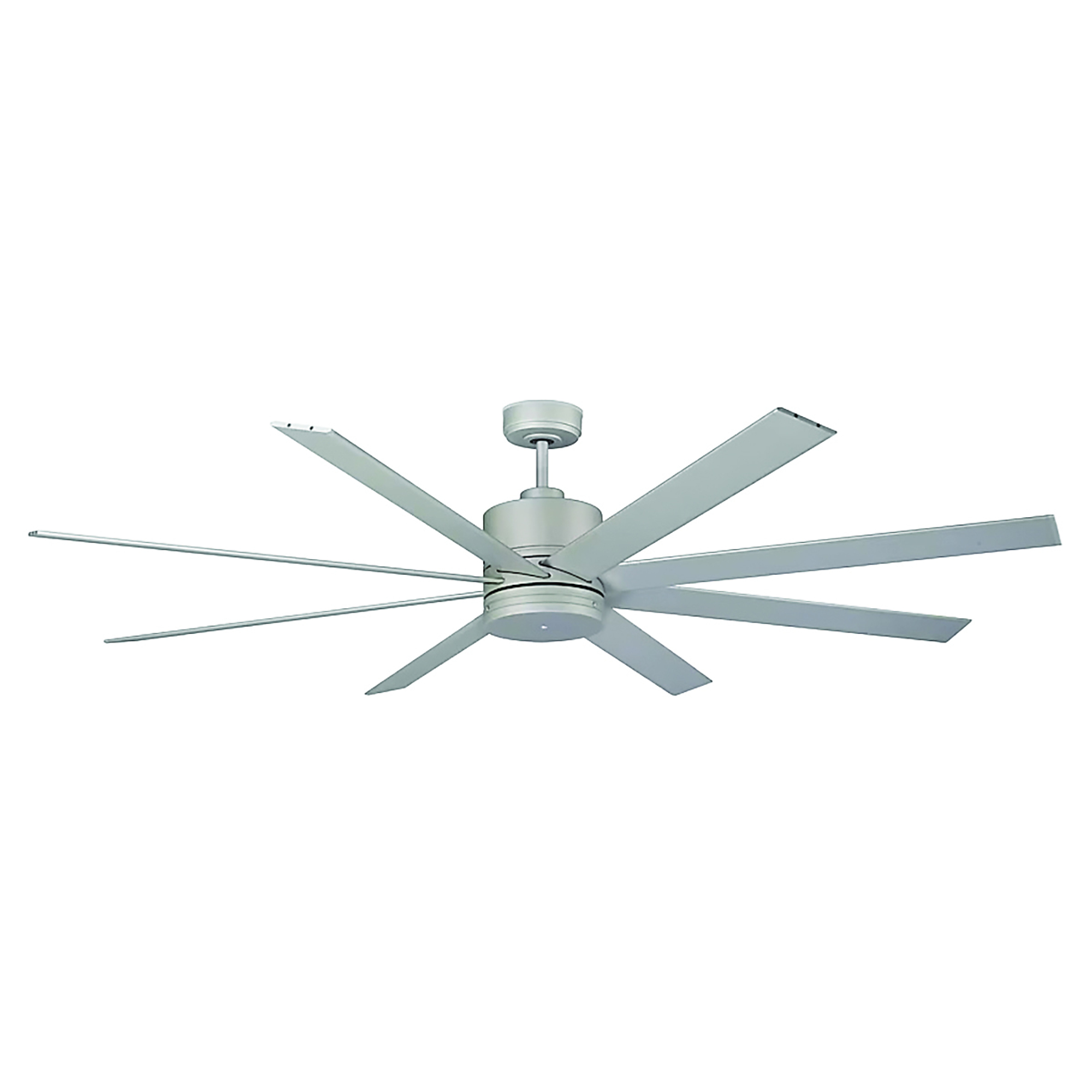 RP Fans Arctic II 68-Inch Outdoor Ceiling Fan with Wall Control, 8 Aluminum Blades, 5,012 CFM Airflow, Reversible 4-Speed Motor, Wet Rated, Brushed Pewter Finish, Light Kit Adaptable, Model# 1086W-BP-BP-WC