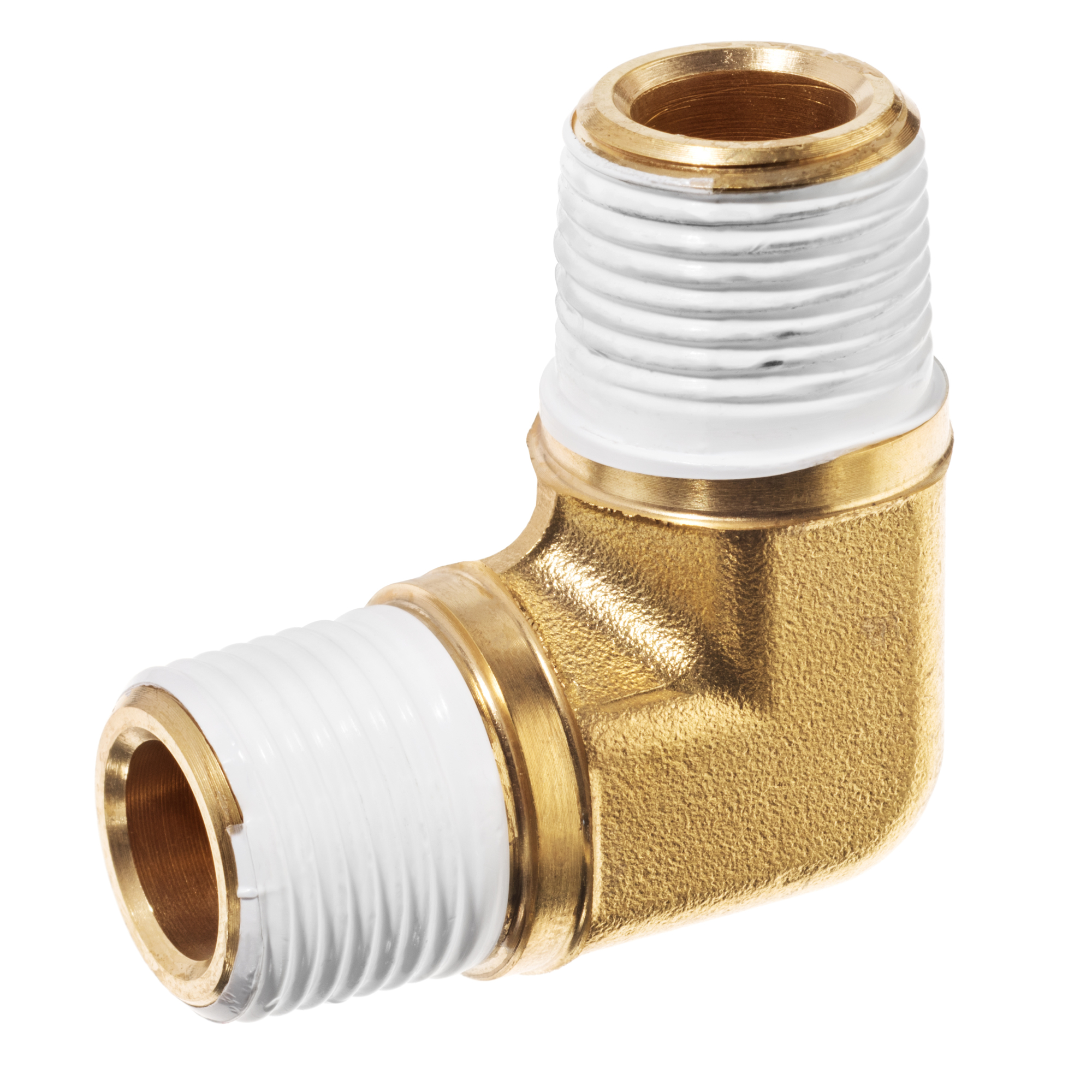 Pipe Fitting w/ Thread Sealant - Brass - Instrumentation - Male Elbow ...