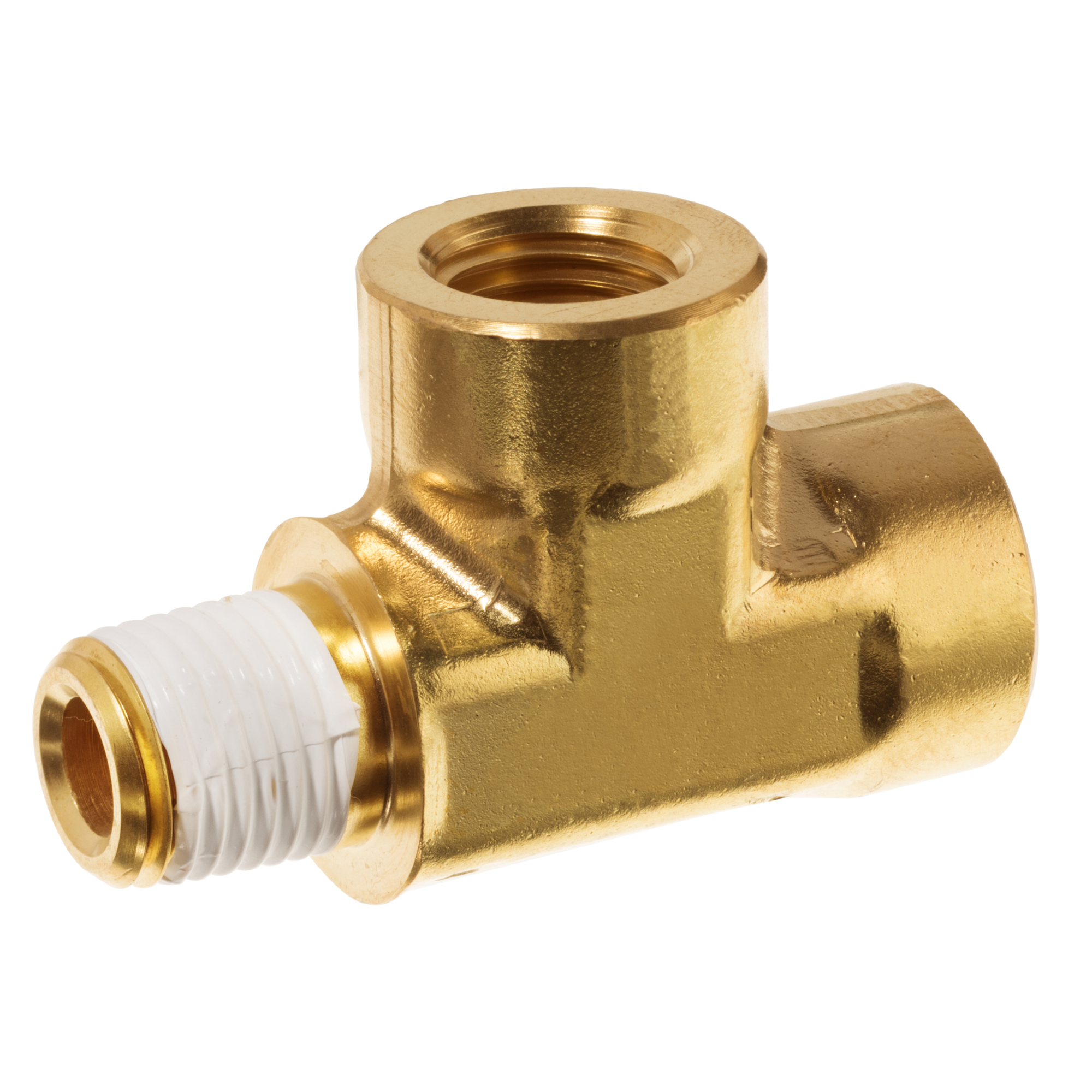 Pipe Fitting w/ Thread Sealant - Brass - Instrumentation - Run Tee - 3/ ...