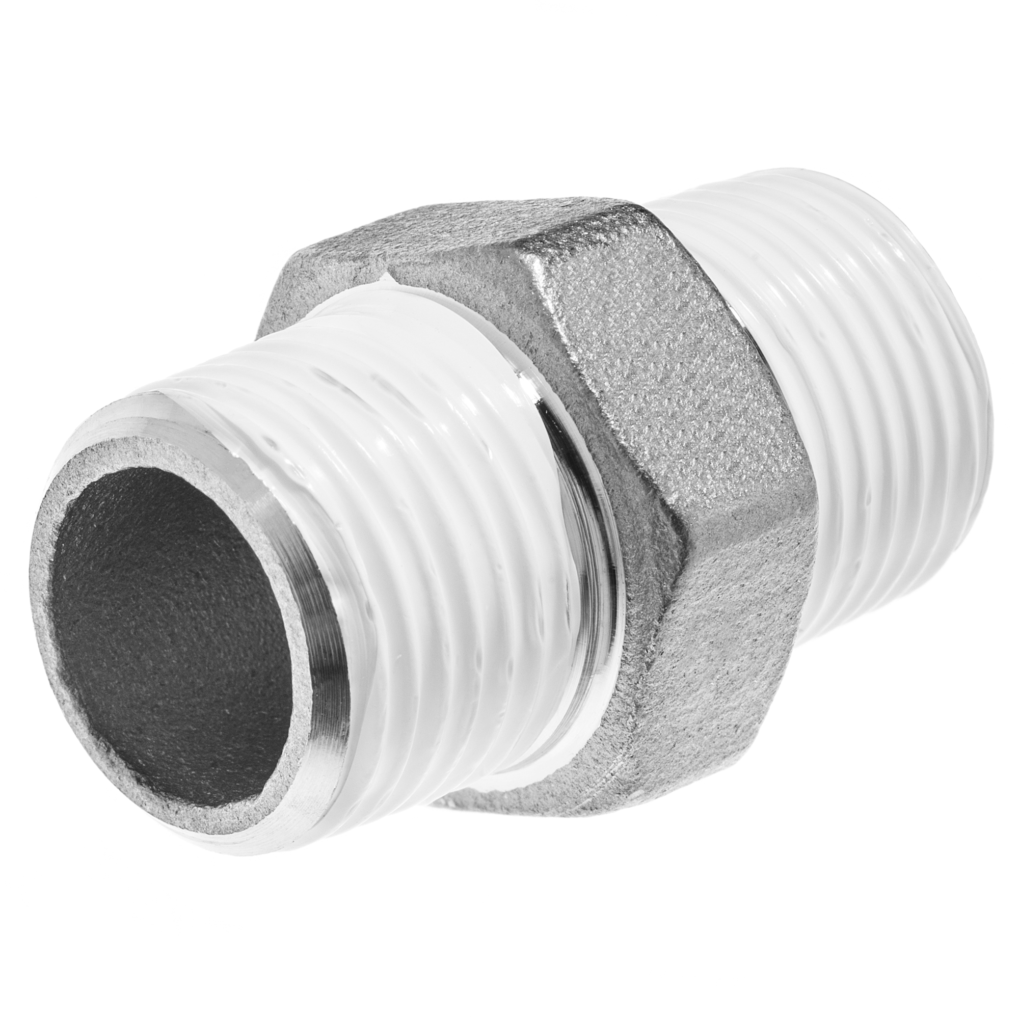 Pipe Fitting w/ Thread Sealant - 304 Stainless Steel - Class 150 - Hex ...