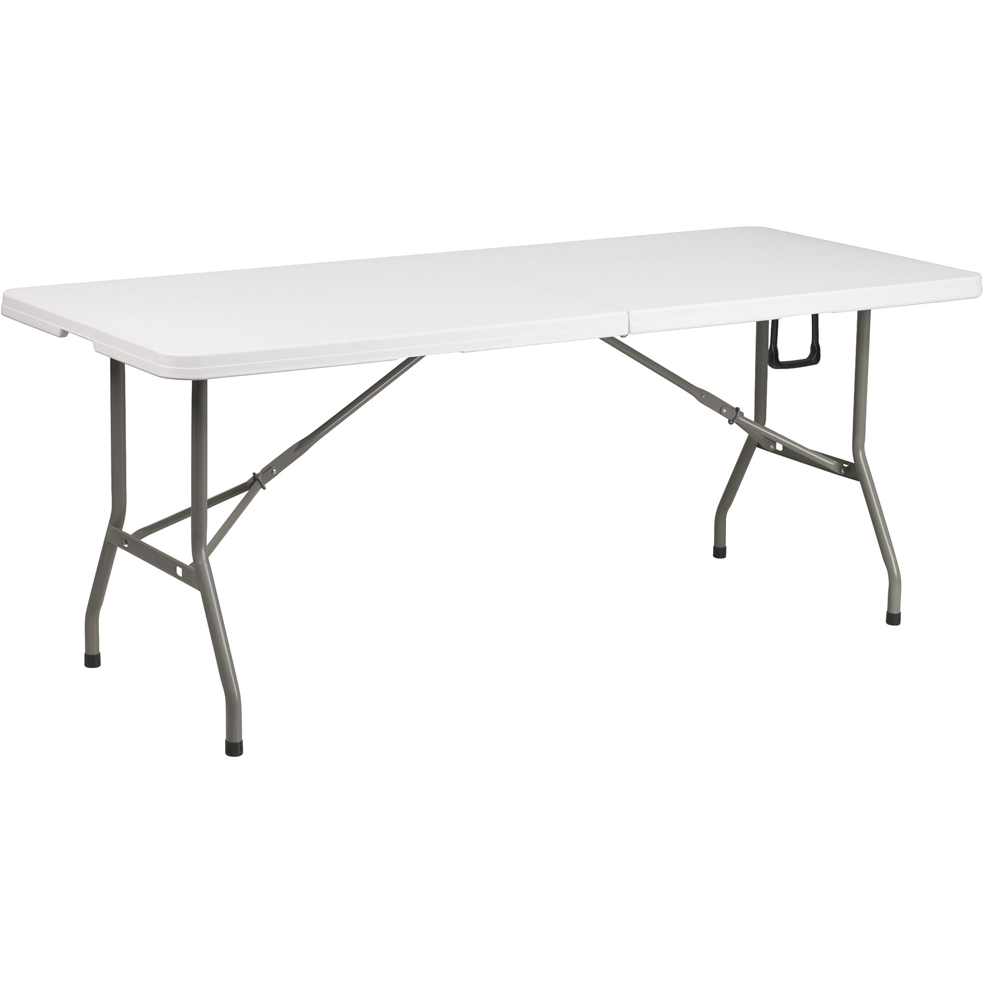 Flash Furniture Commercial-Grade Plastic Bi-Fold Table â Granite White, 72Inch L x 30Inch W x 29Inch H, Model DADYCZ183Z