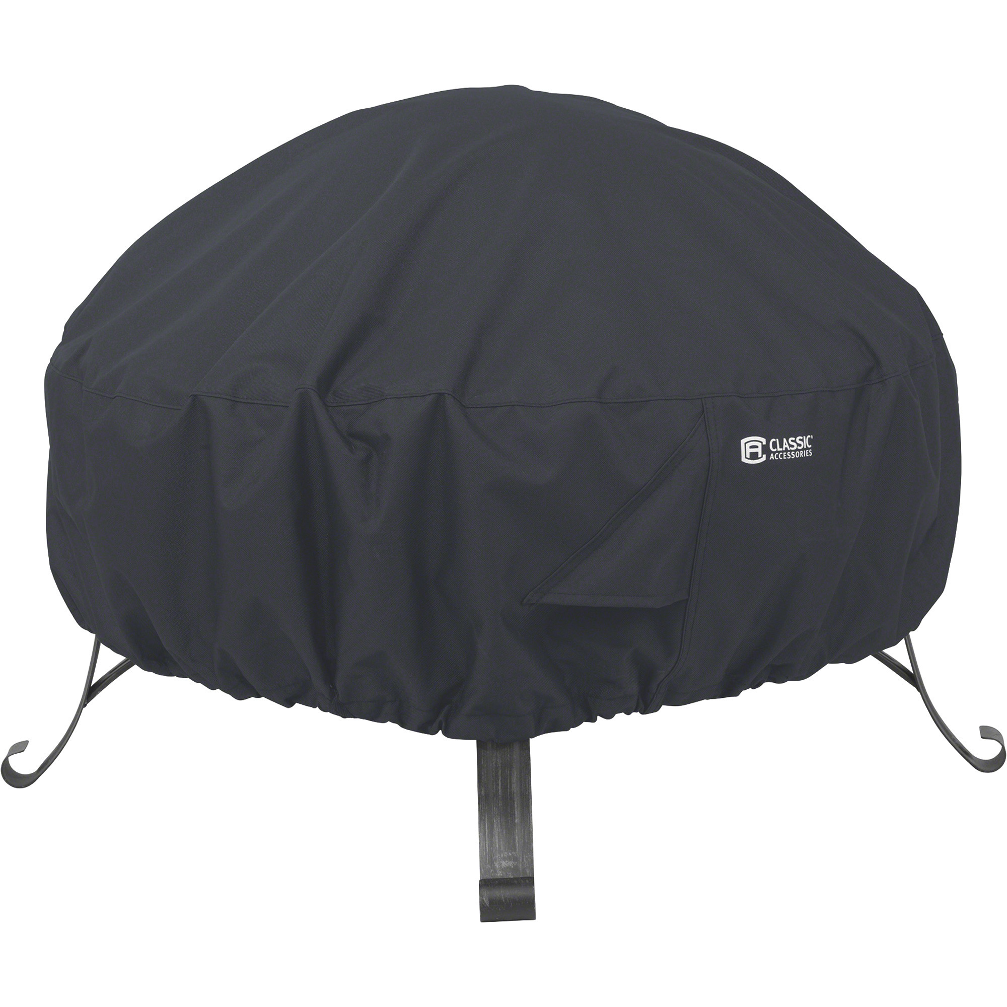 Classic Accessories Fire Pit Cover, Round, Black, Fits 36Inch Diameter x 12Inch H Fire Pit, Model 55-552-010401-00