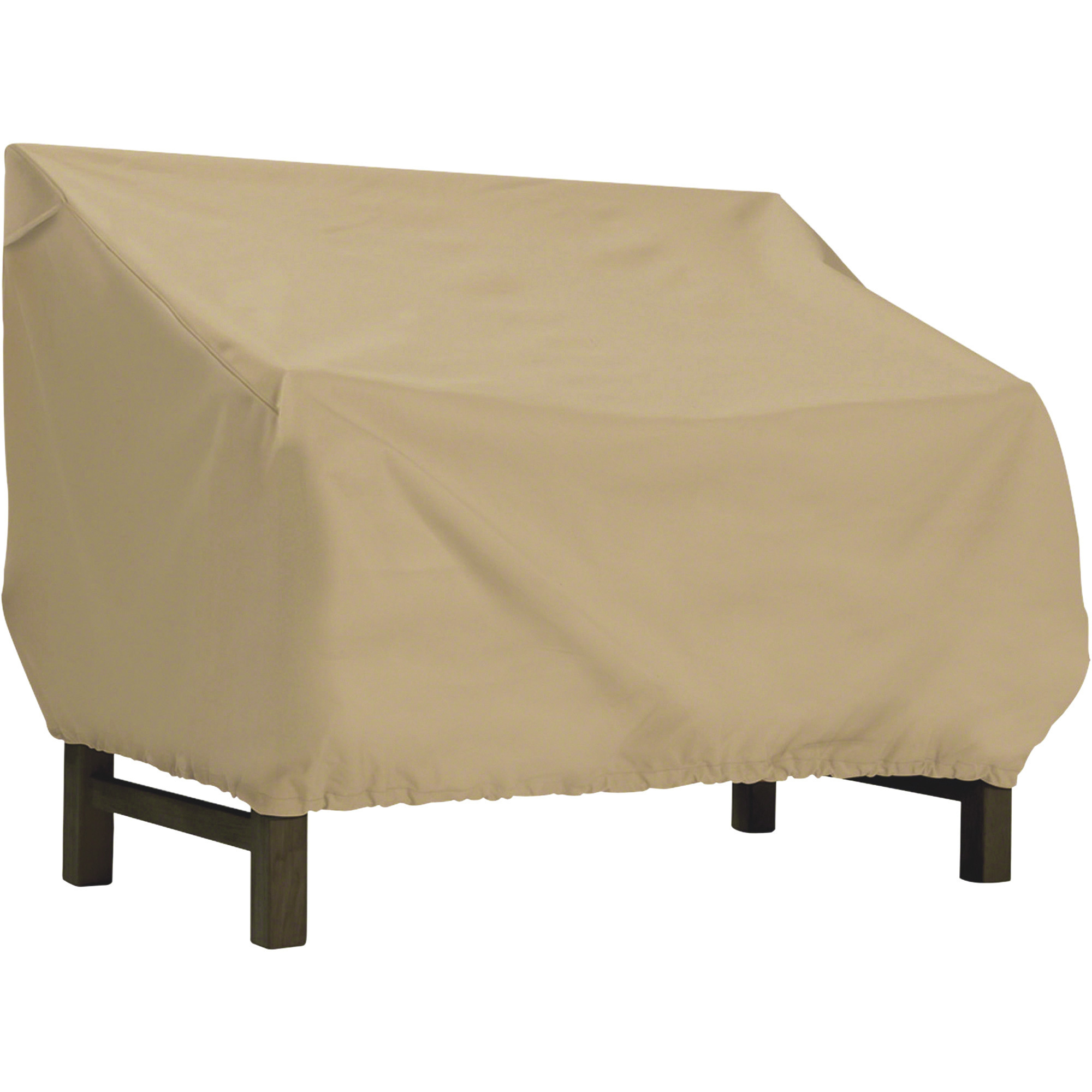 Classic Accessories Terrazzo Patio Bench/Loveseat Cover, Medium, Sand, Model 58272-EC