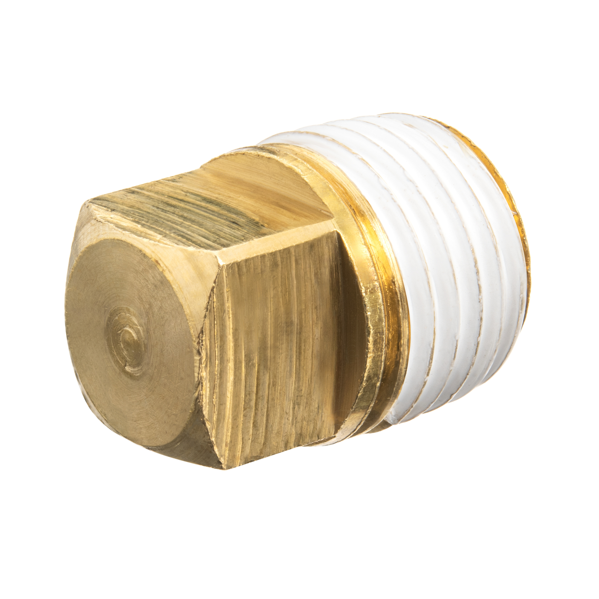 Pipe Fitting w/ Thread Sealant - Brass - Class 125 - Square Head Plug ...