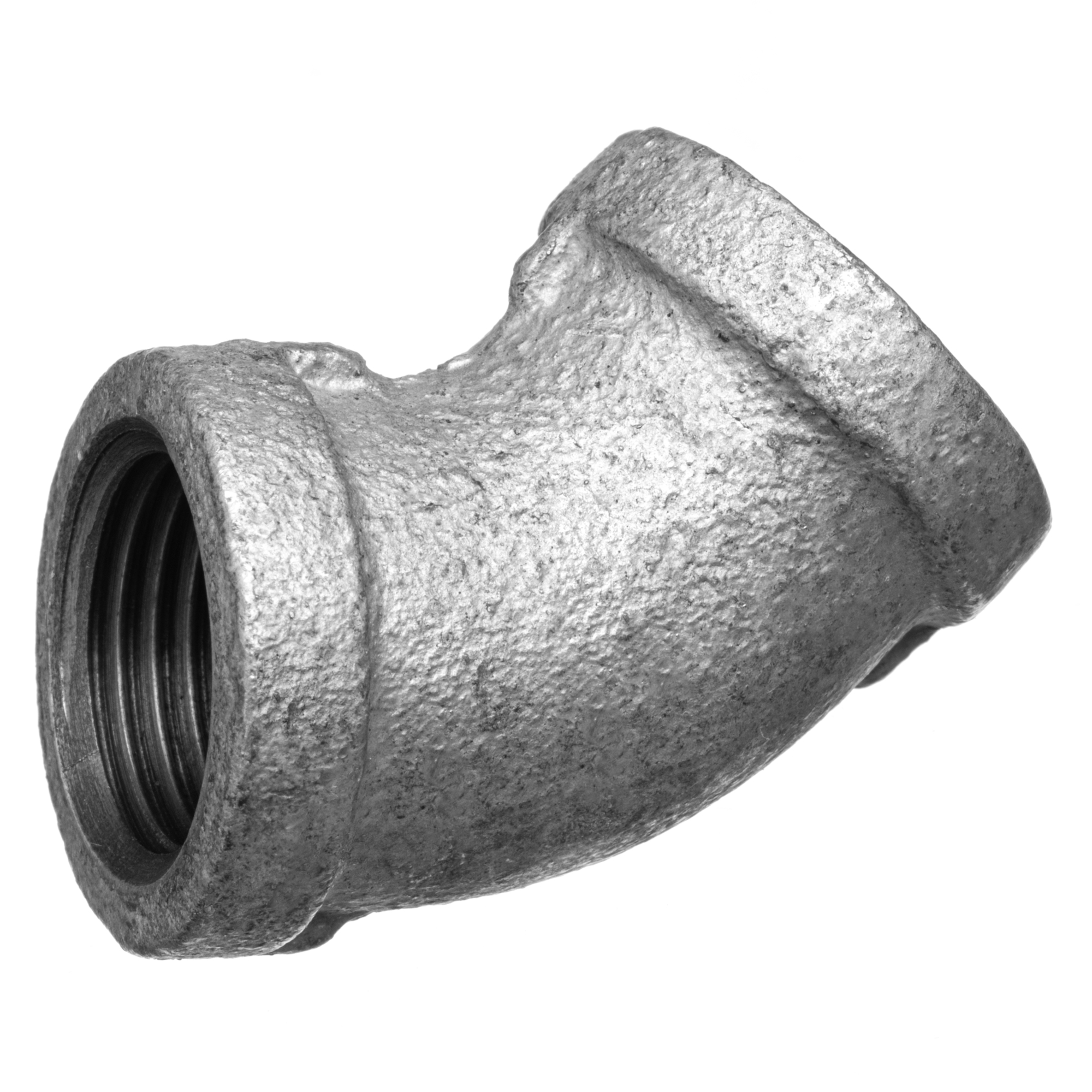Pipe Fittings - Galvanized Malleable Iron - Class 150 - 45 Degree Elbow ...