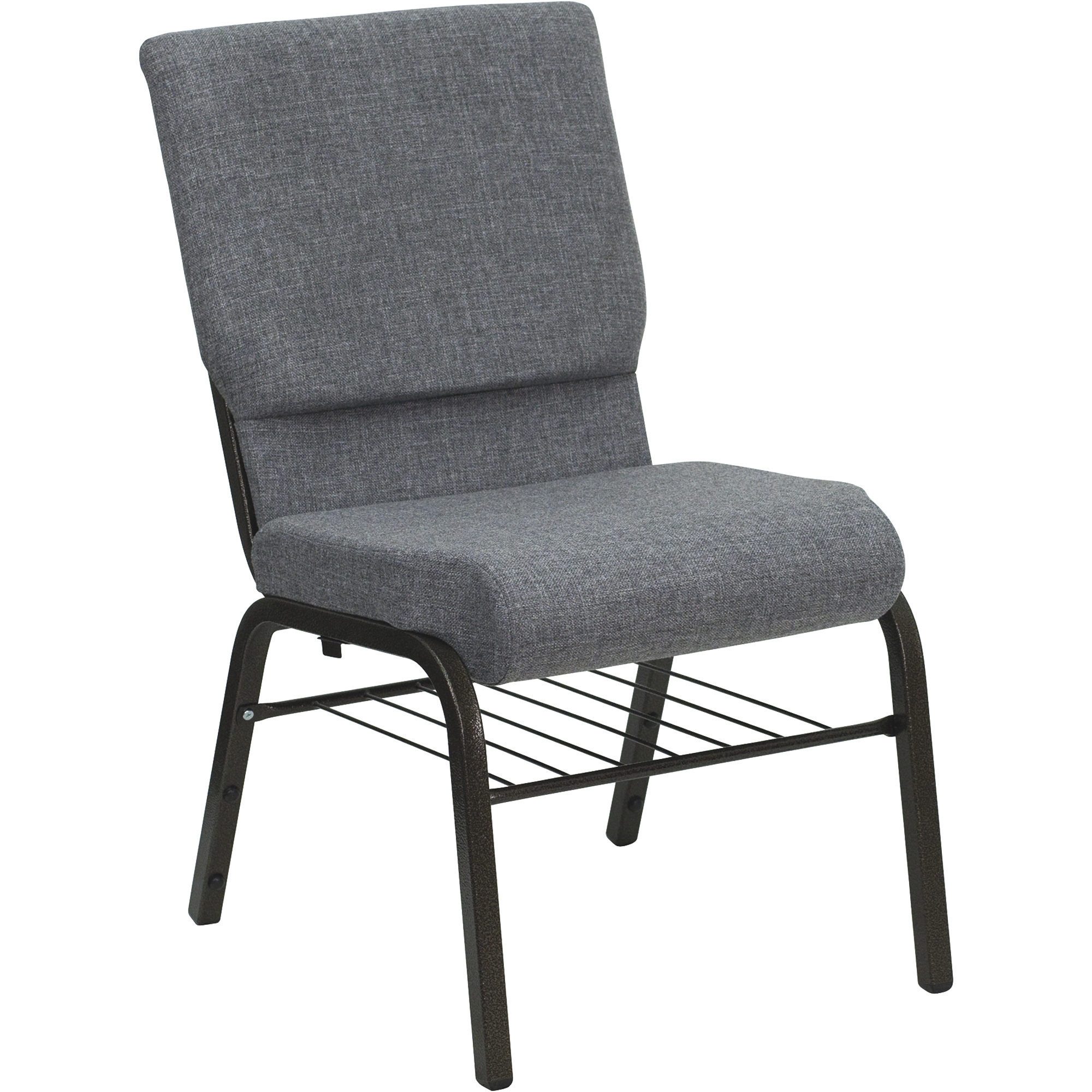 Flash Furniture Fabric Upholstered Church Chair â Gray/Gold Vein Frame, 800-Lb. Capacity, Model XUCH60096BEIJGB