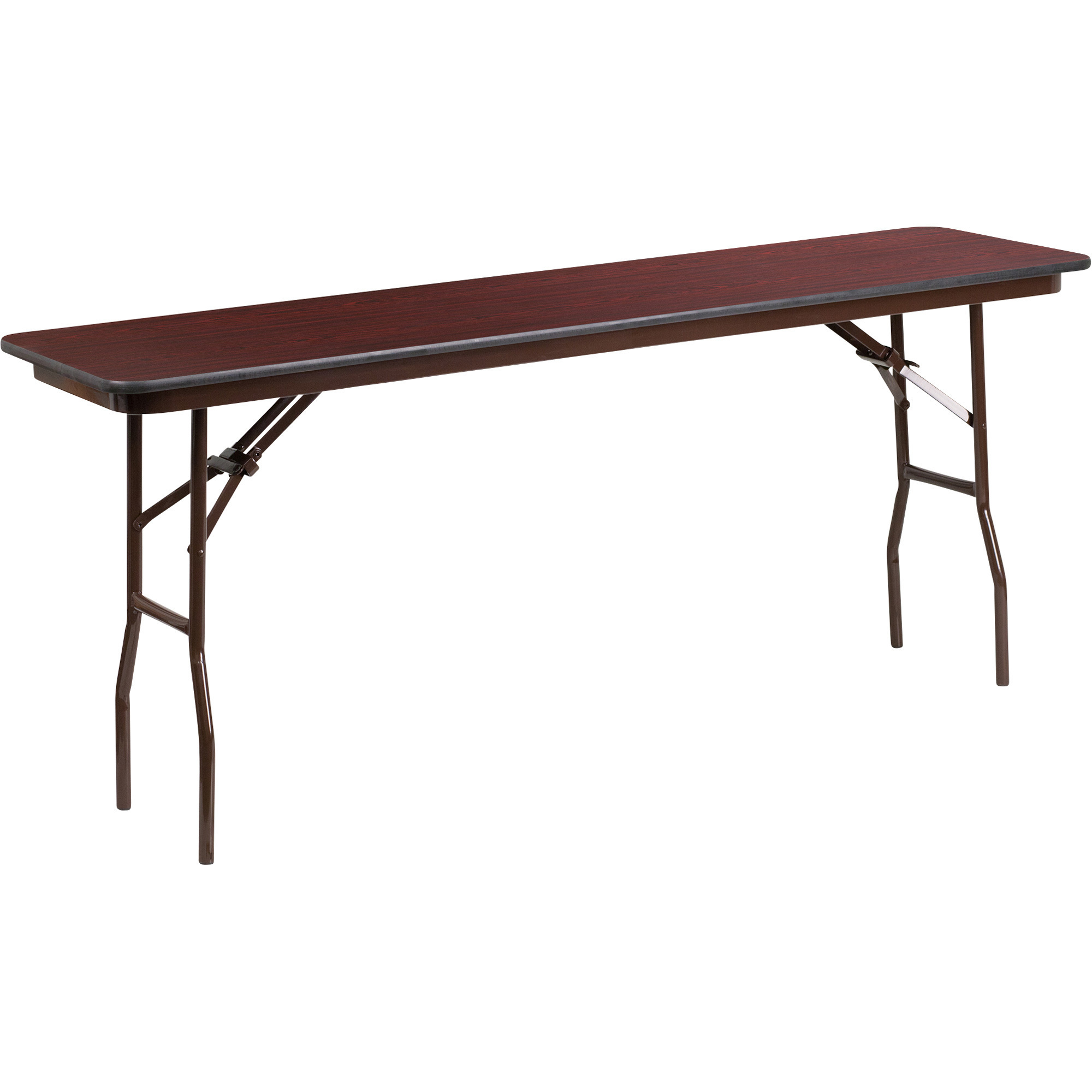 Flash Furniture Rectangular Training Table â Mahogany Melamine Laminate, 72Inch L x 18Inch W x 30Inch H, Model YT1872MELWAL