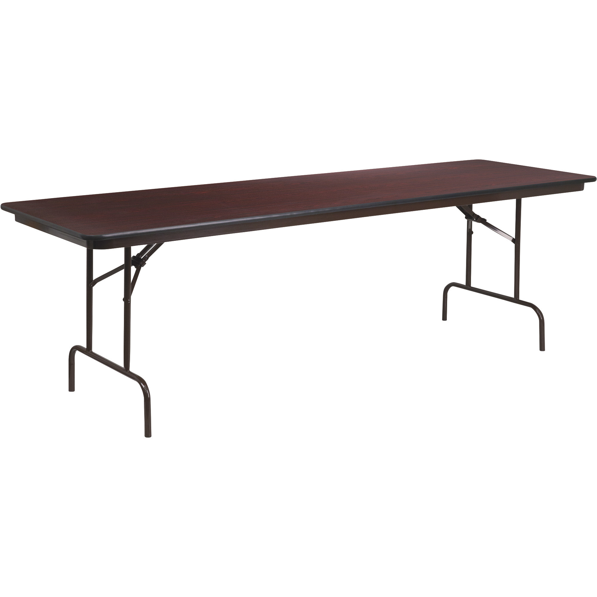 Flash Furniture 96Inch L x 30Inch W Melamine Folding Table â Mahogany, Model YT3096MELWAL