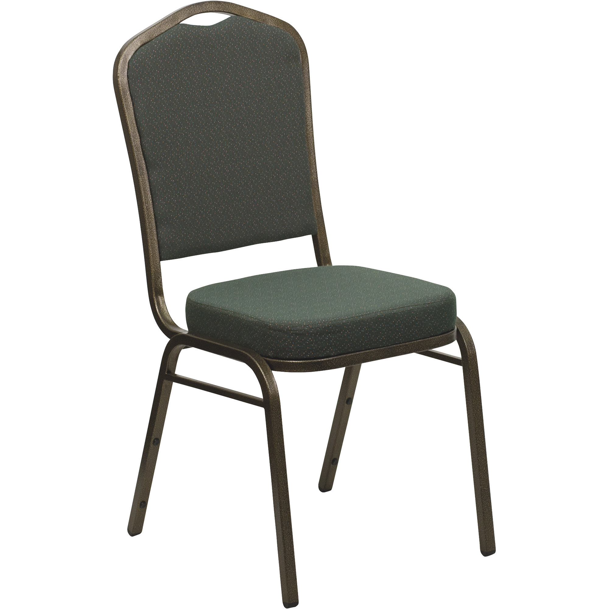 Flash Furniture Crown Back Fabric Banquet Chair â Green Pattern w/Gold Frame, Model FDC01GV0640