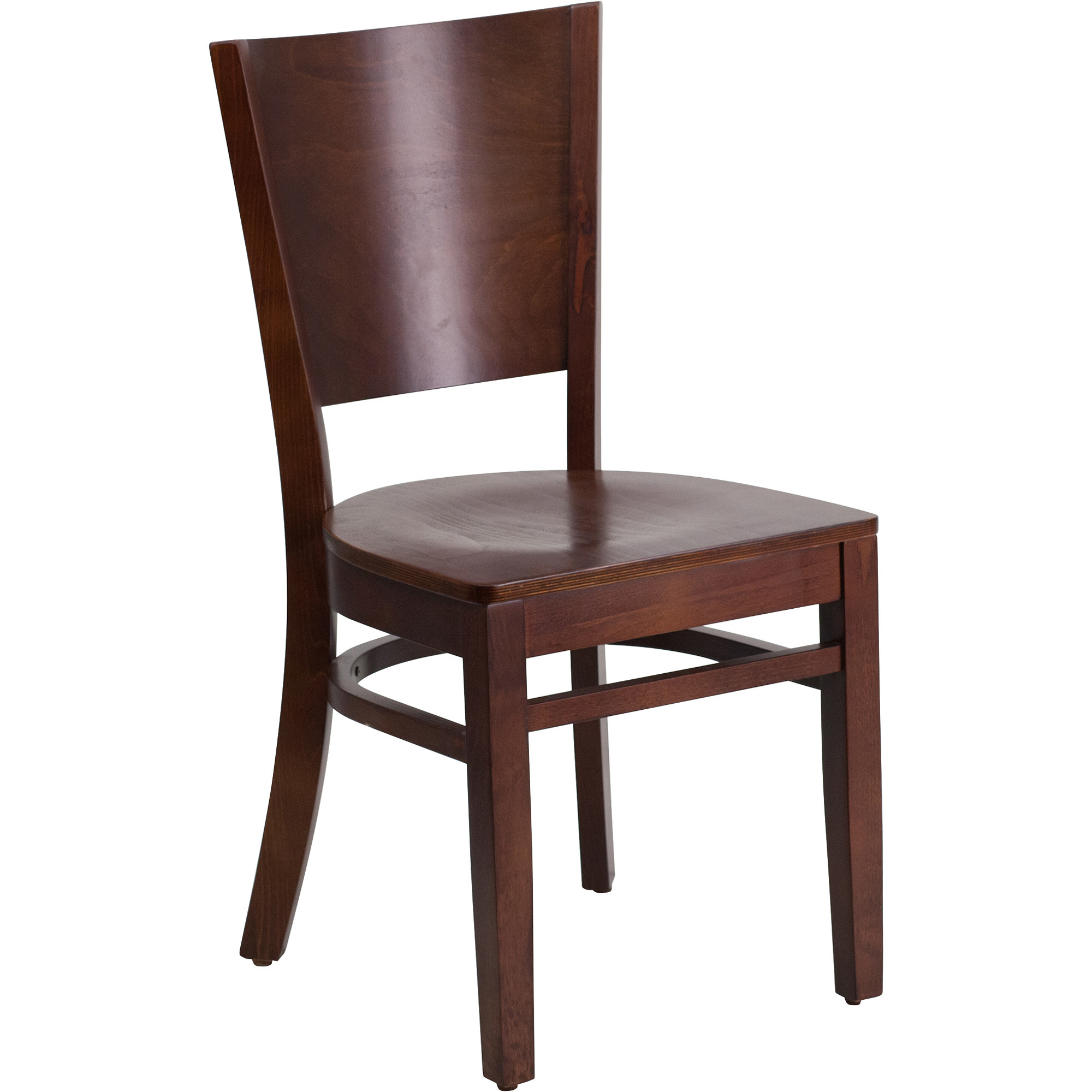 Wood Dining Chair — Walnut Finish, 800-Lb. Capacity, 17 1/4Inch W x 20 1/2Inch D x 33 1/2Inch H, Model - Flash Furniture XUDGW094WAL