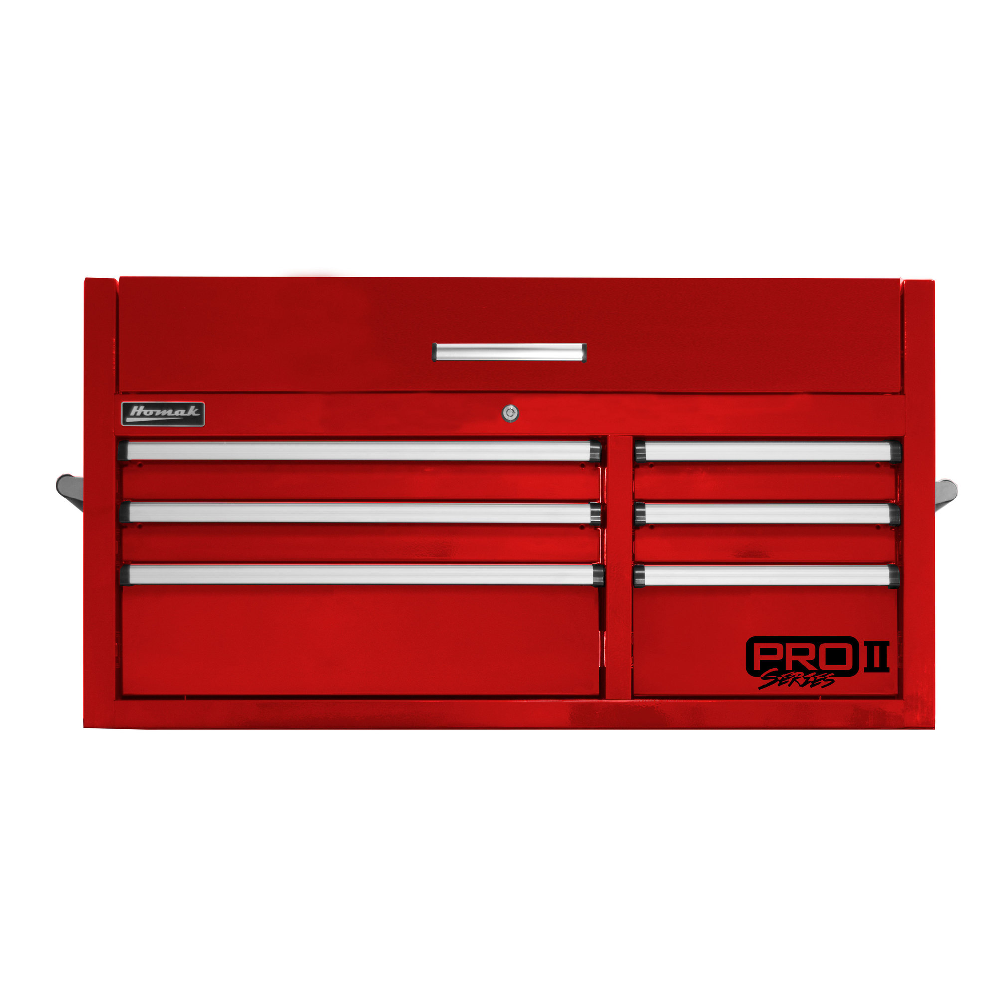 41Inch Pro II 6-Drawer Top Tool Chest — 13,293 Cu. Inch of Storage, 40.5Inch W x 24.25Inch D x 21.375Inch H, Red, Model - Homak RD02041062