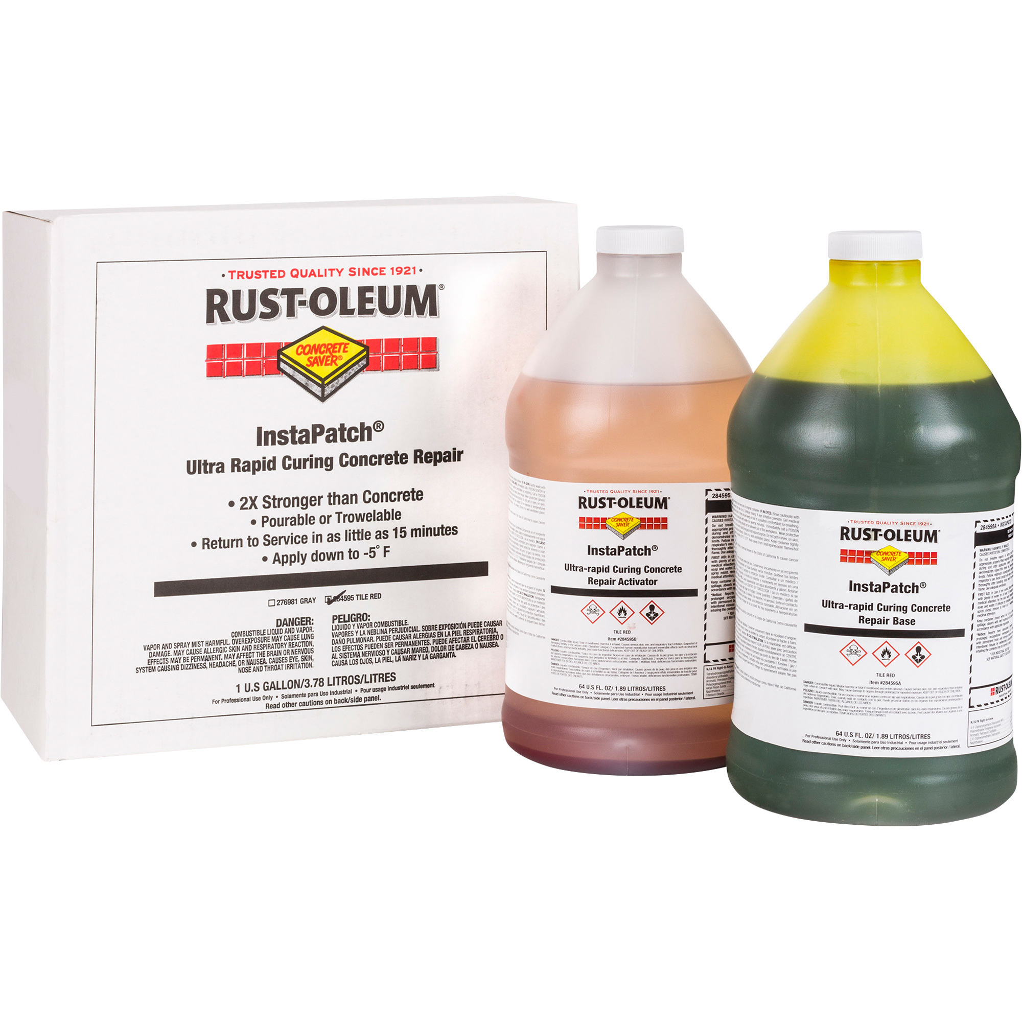 Rust-Oleum InstaPatch Ultra Rapid Curing Concrete Repair â 1-Gallon Kit, Tile Red
