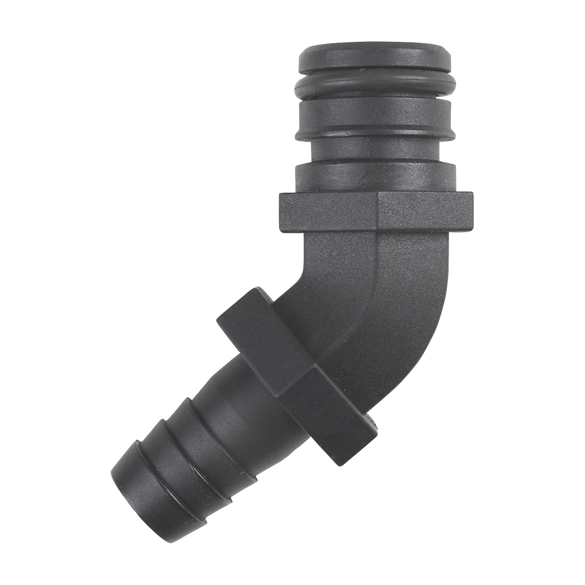 NorthStar Hose/Pipe Fitting â 1/2Inch Hose Barb x 3/4Inch Quick Connect Elbow, 50Â°