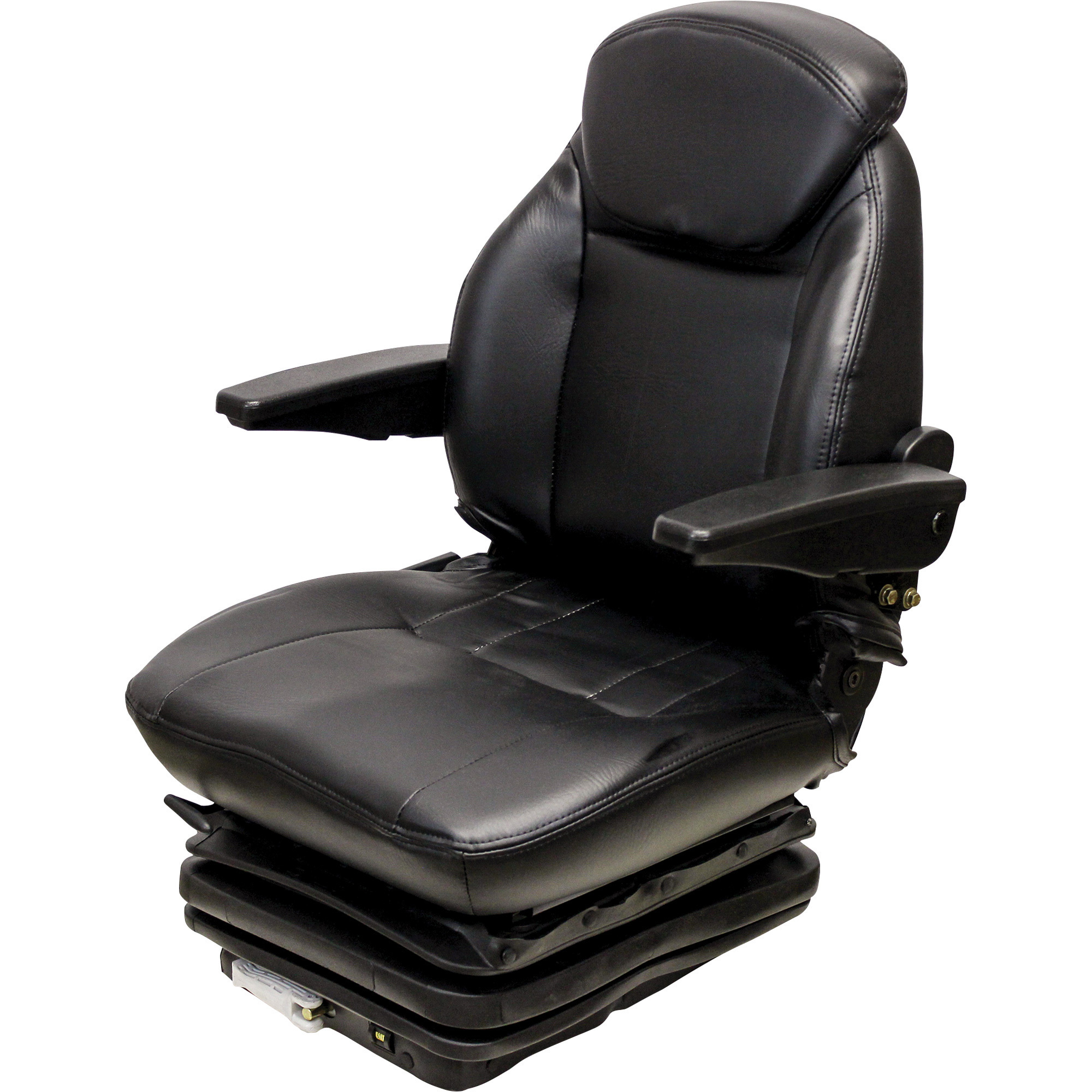 K & M Uni Pro KM 1005 Mechanical Suspension Seat, Black, Vinyl, Model 8547