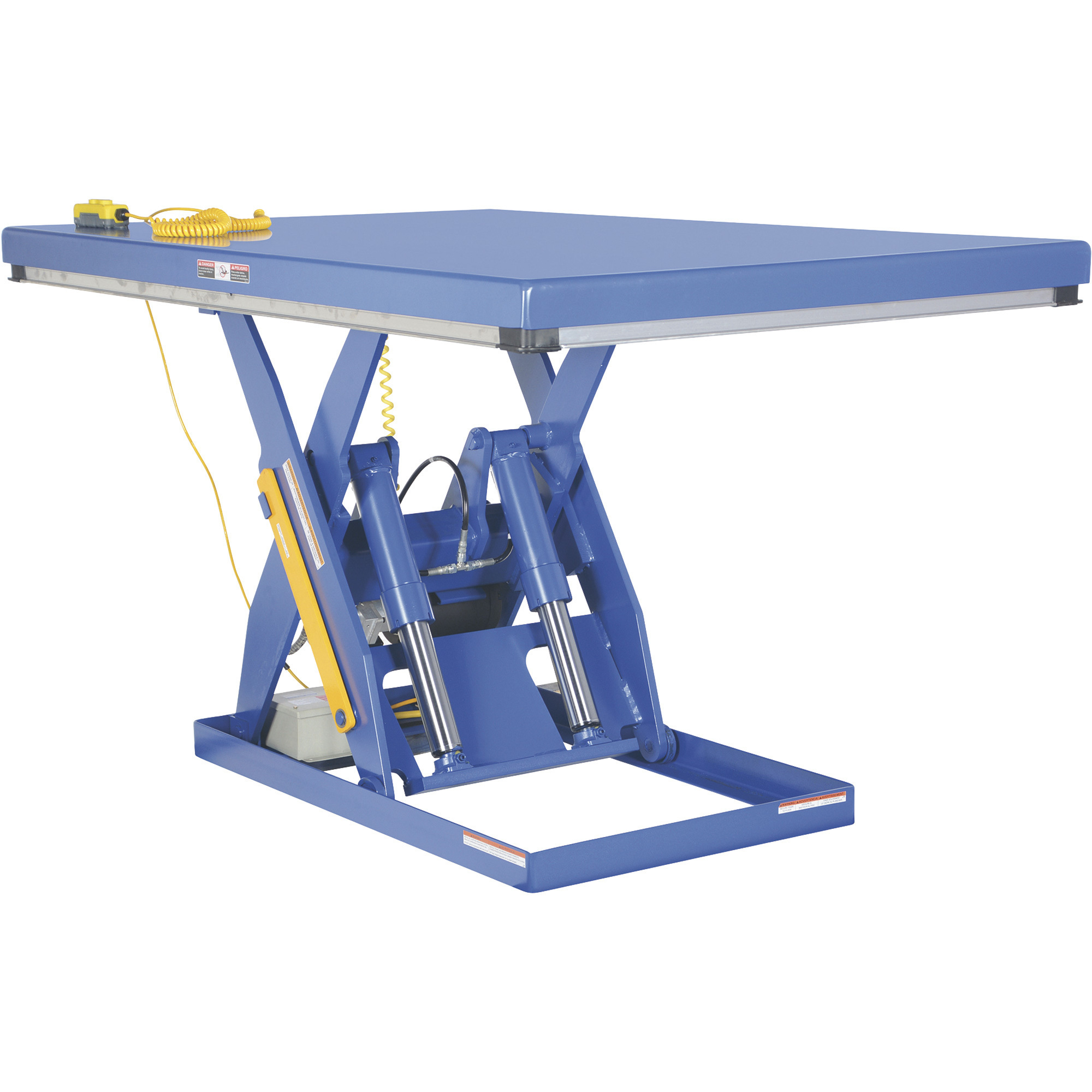 Vestil Electric Hydraulic Scissor Lift Table, 3000-Lb. Capacity, 72 3/8Inch L x 48 3/8Inch W Platform, 2 HP, Model EHLT-4872-3-43-QS