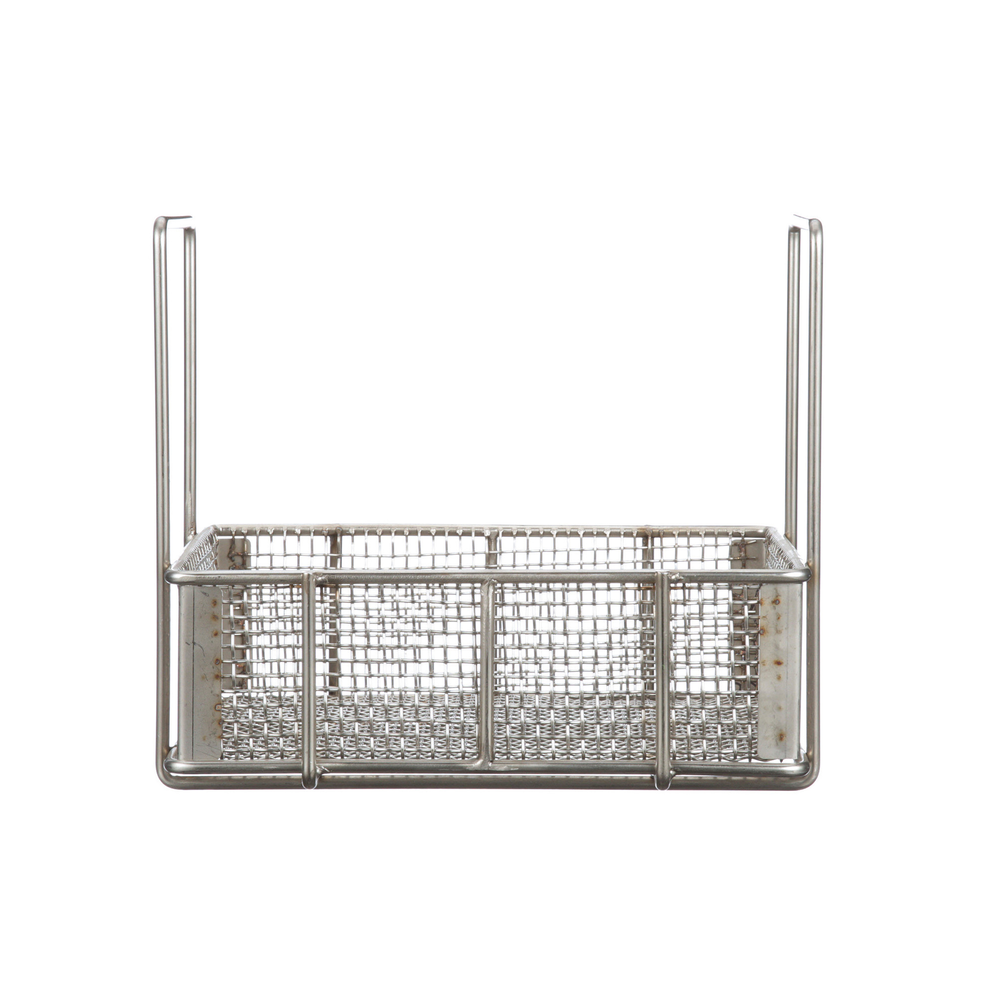 Marlin Stainless Steel Mesh Material Handling Basket with Handles - 9Inch L x 11Inch W x 3.5Inch H, Model 00-00368185-38