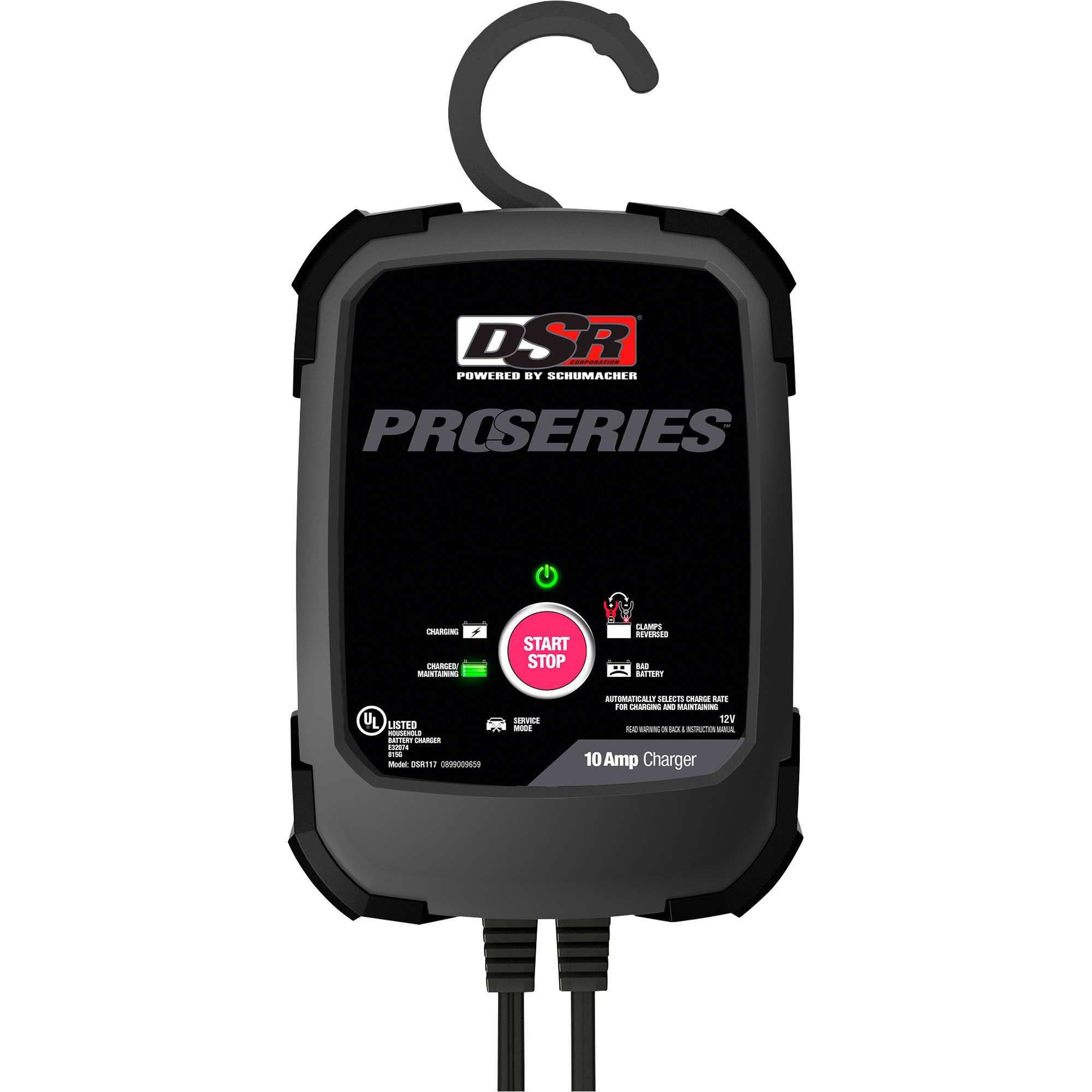 Schumacher Battery Charger with Service Mode â 12 Volt, 10 Amp, Model DSR117