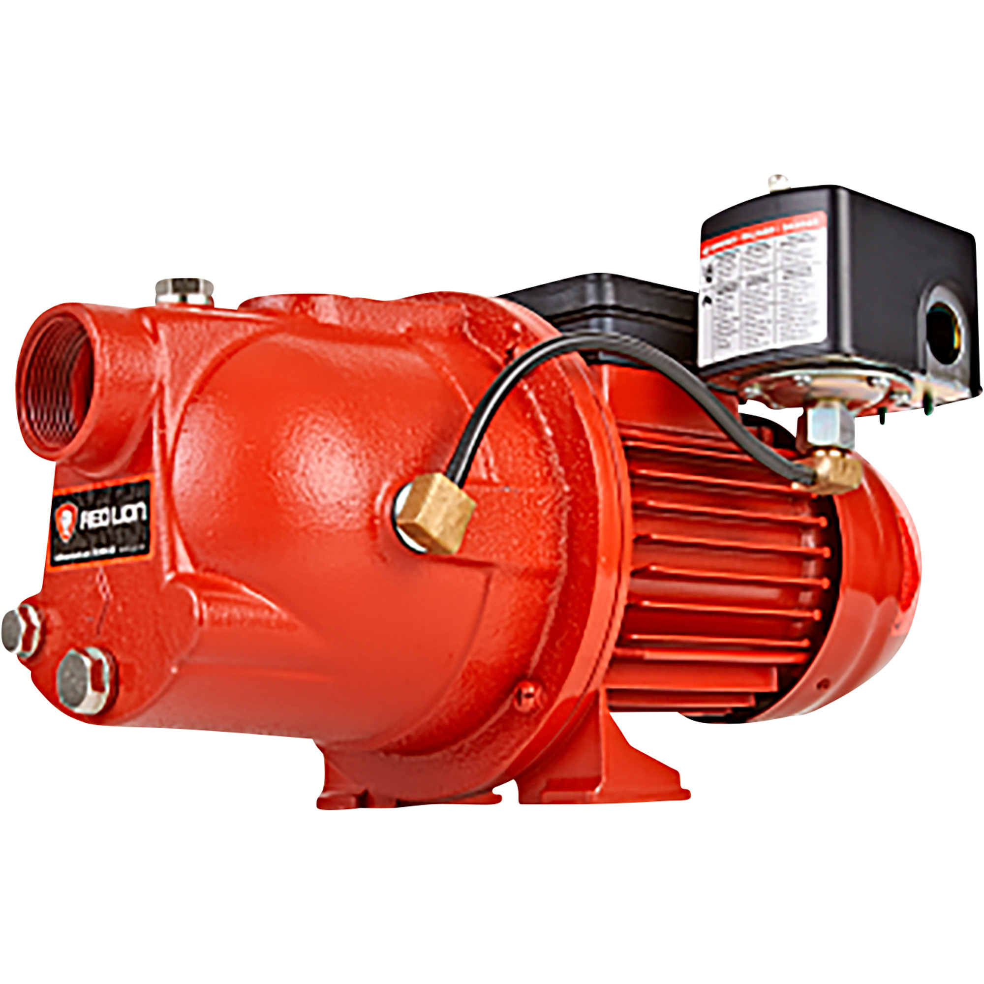 Red Lion Cast Iron Shallow Well Jet Water Pump â 816 GPH, 1/2 HP, 1 1/4Inch Intake/1Inch Discharge Ports, Model RL-SWJ50