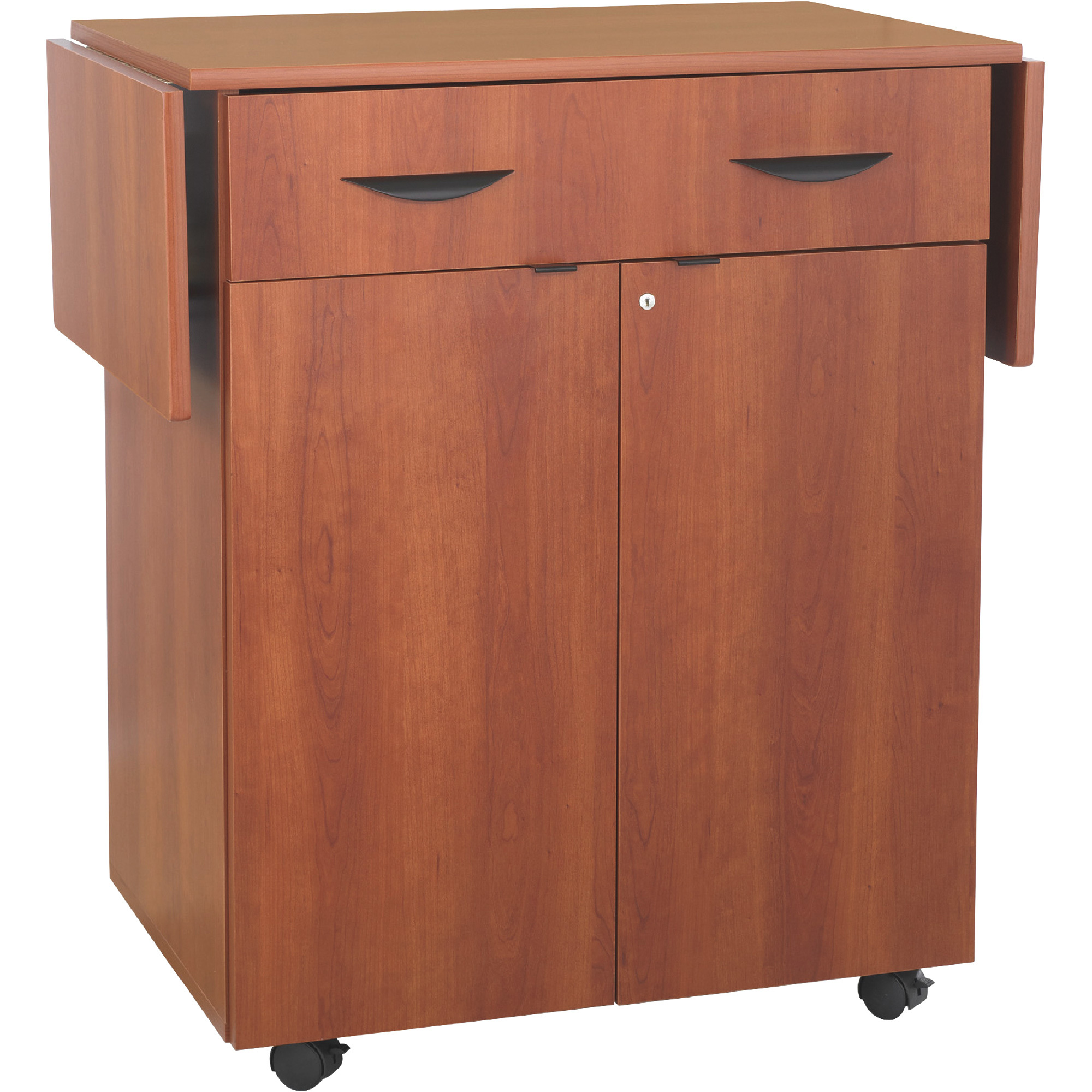 Safco Hospitality Service Cart â Cherry Finish, 27 1/2Inch W x 18 1/4Inch D x 5Inch H, Model 8962CY