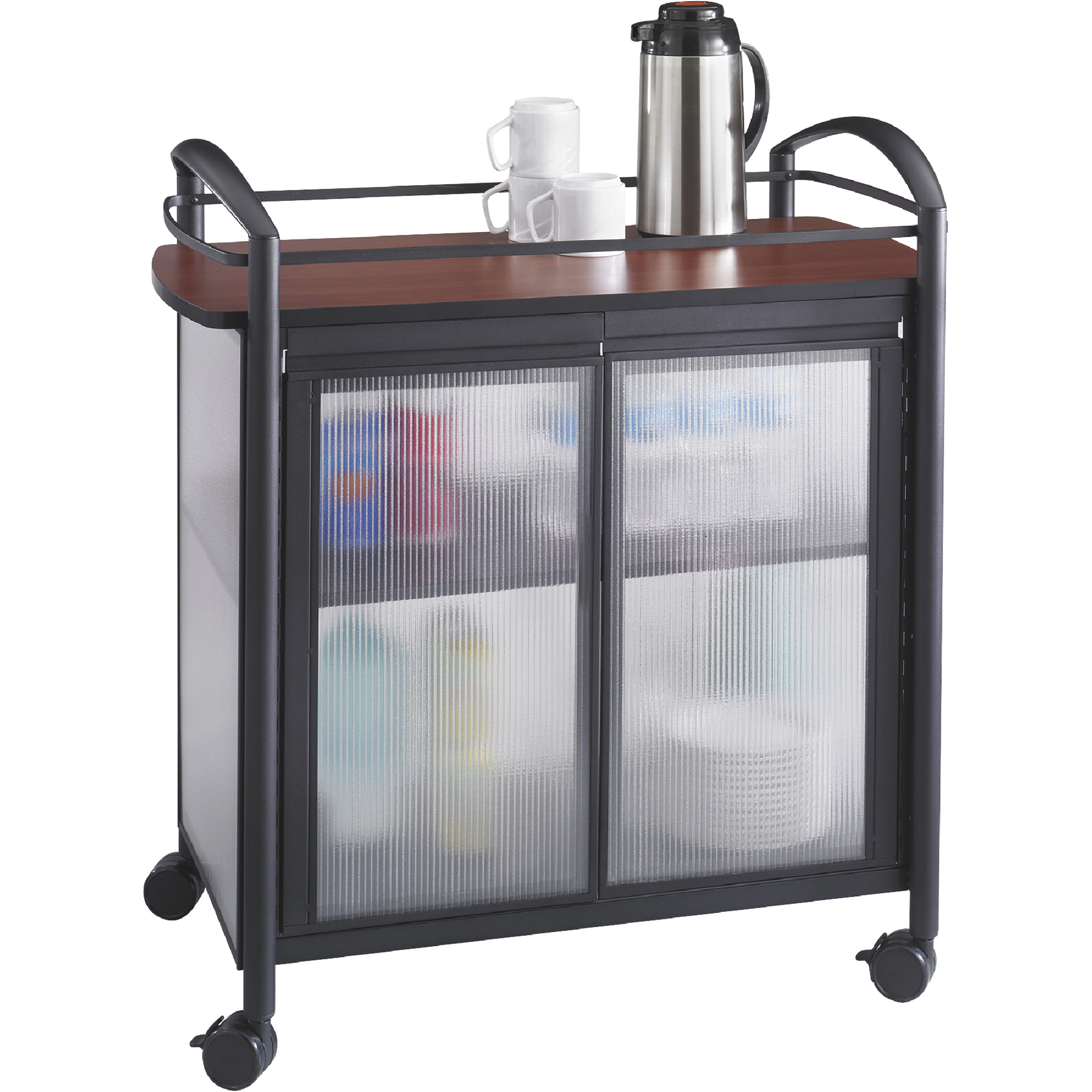 Safco Impromptu Mobile Refreshment Center — Black, 23Inch W x 31Inch H x 18Inch D, Model 8966BL -  SAFCO Products