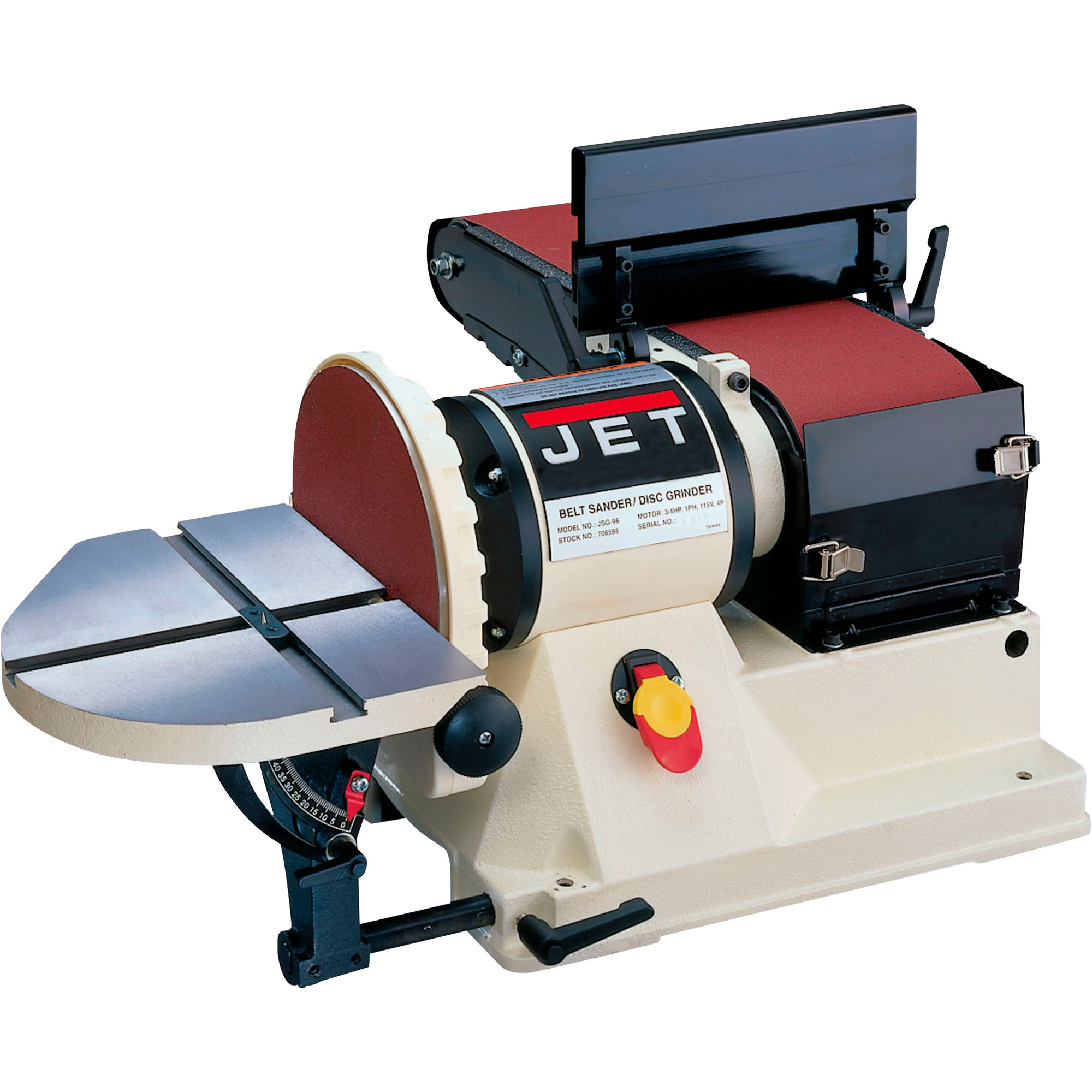 JET Benchtop 6Inch x 48Inch Belt / 9Inch Disc Sander, 3/4 HP, 1-Phase, 115 Volt, Model JSG-96