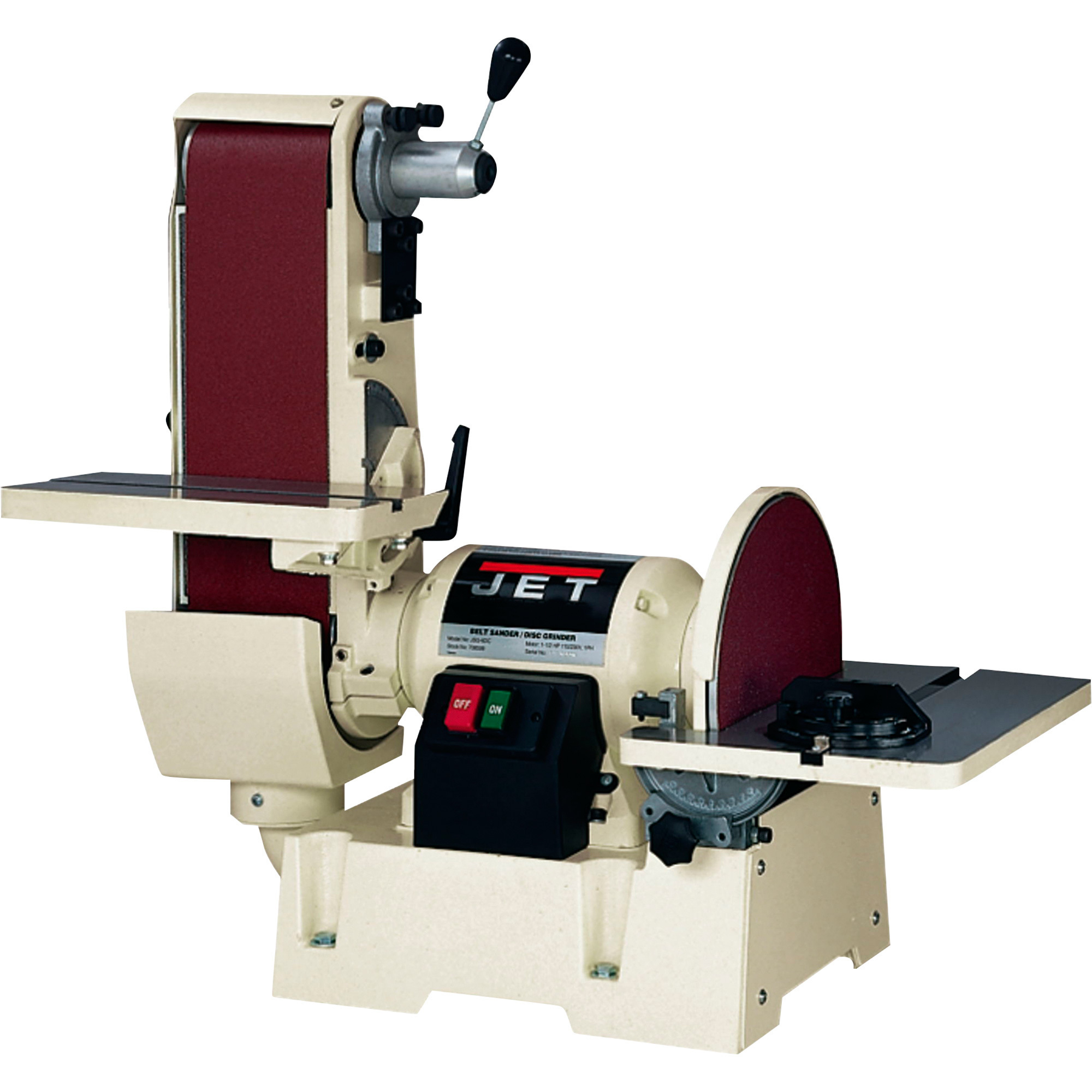 JET 6Inch x 48Inch Belt / 12Inch Disc Benchtop Sander, 1 1/2 HP, 1-Phase, 115 Volt, Model JSG-6DC