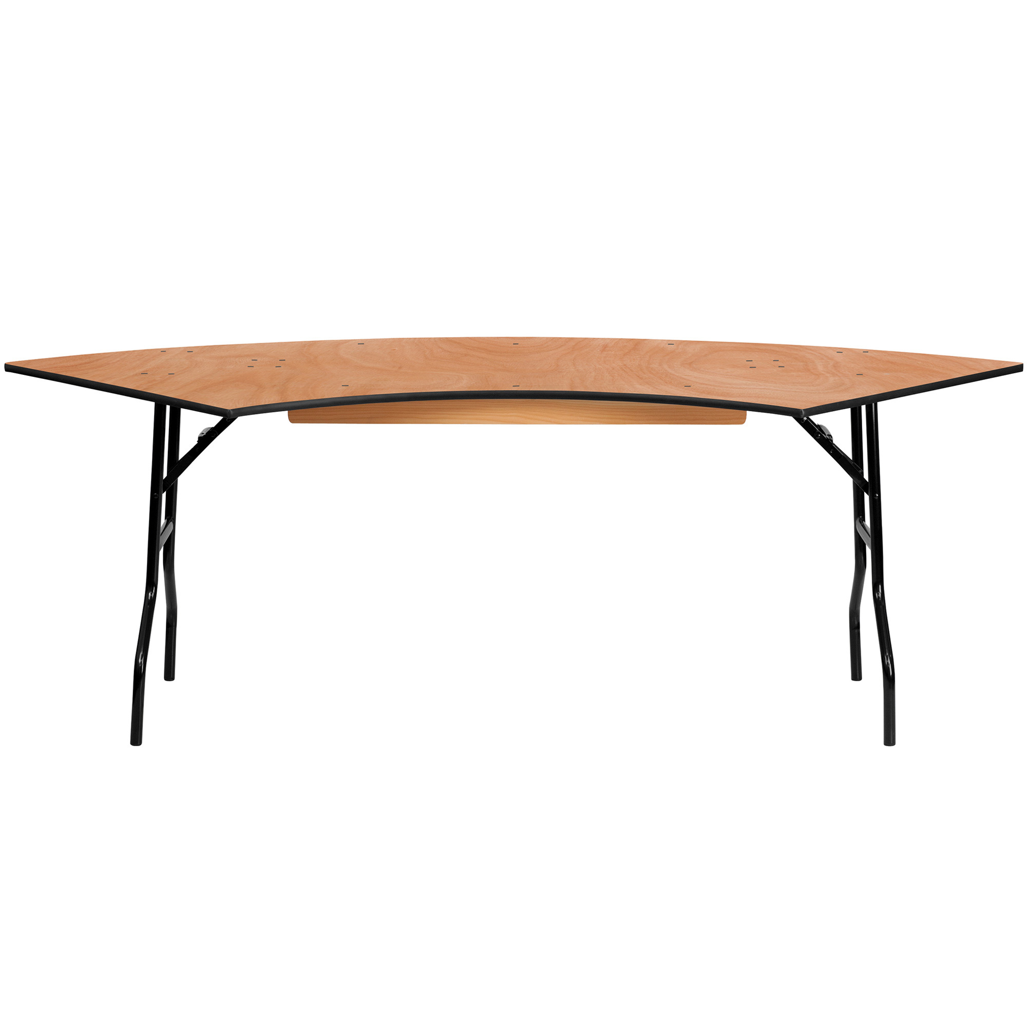 Flash Furniture Semi-Circular Folding Wood Banquet Table — Natural, 5ft.L x 2 1/2ft.W x 30 1/4Inch Height, Model YTWSFT6030SP -  YT-WSFT60-30-SP-GG