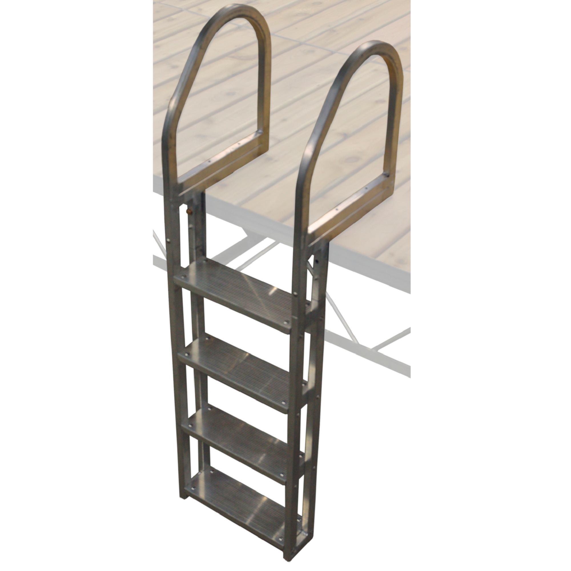 Patriot Docks 4-Step Aluminum Dock Ladder â Natural Mill Finish, Model 10827