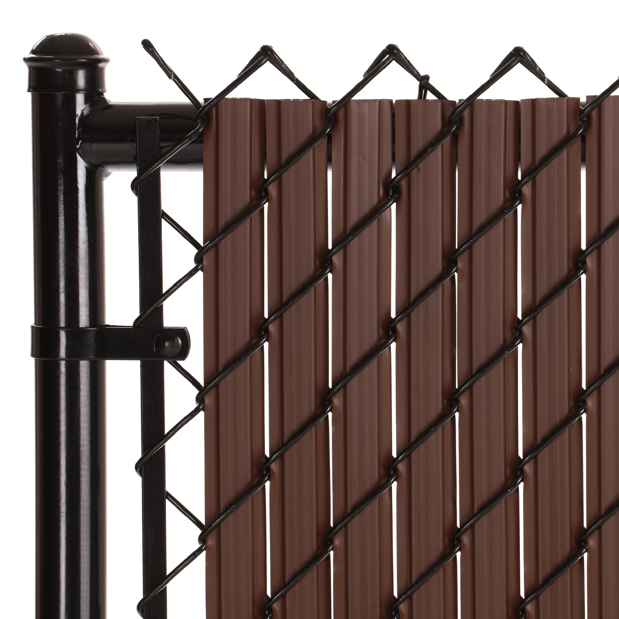 SoliTube 8ft. Vertical Tube Privacy Slats â 82-Piece Set, Brown, Covers 10 Linear Feet, Model SS6BN