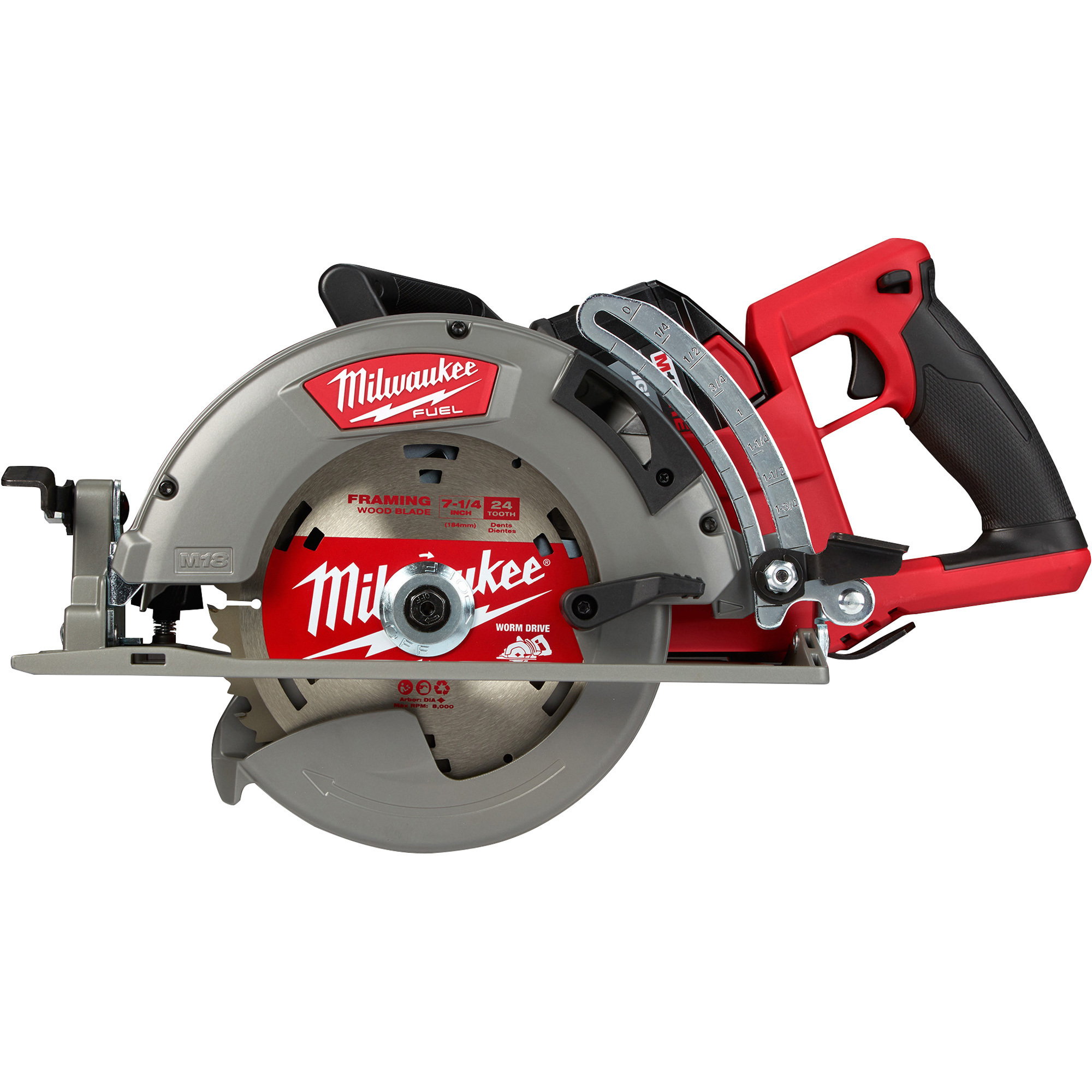 Milwaukee M18 FUEL Rear Handle 7 1/4Inch Circular Saw Kit - One Battery, Model 2830-21HD